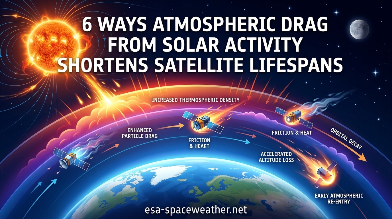 Ways Atmospheric Drag From Solar Activity Shortens Satellite Lifespans