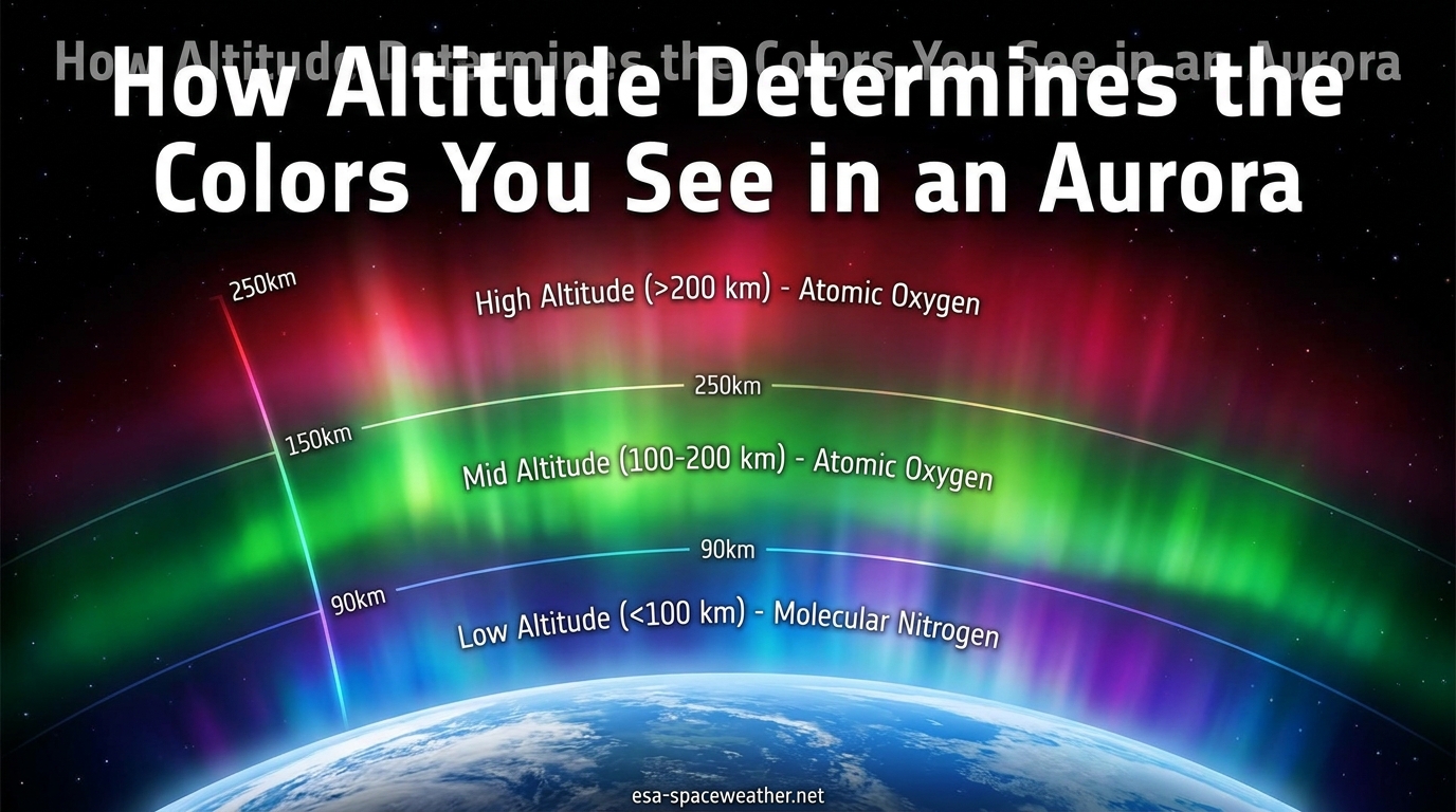 How Altitude Determines the Colors You See in an Aurora