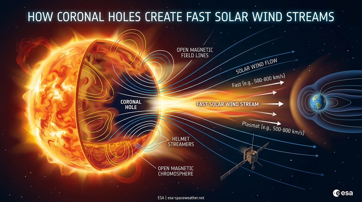 How Coronal Holes Create Fast Solar Wind Streams