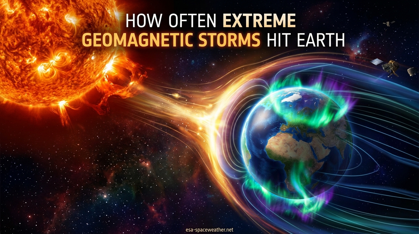 How Often Extreme Geomagnetic Storms Hit Earth