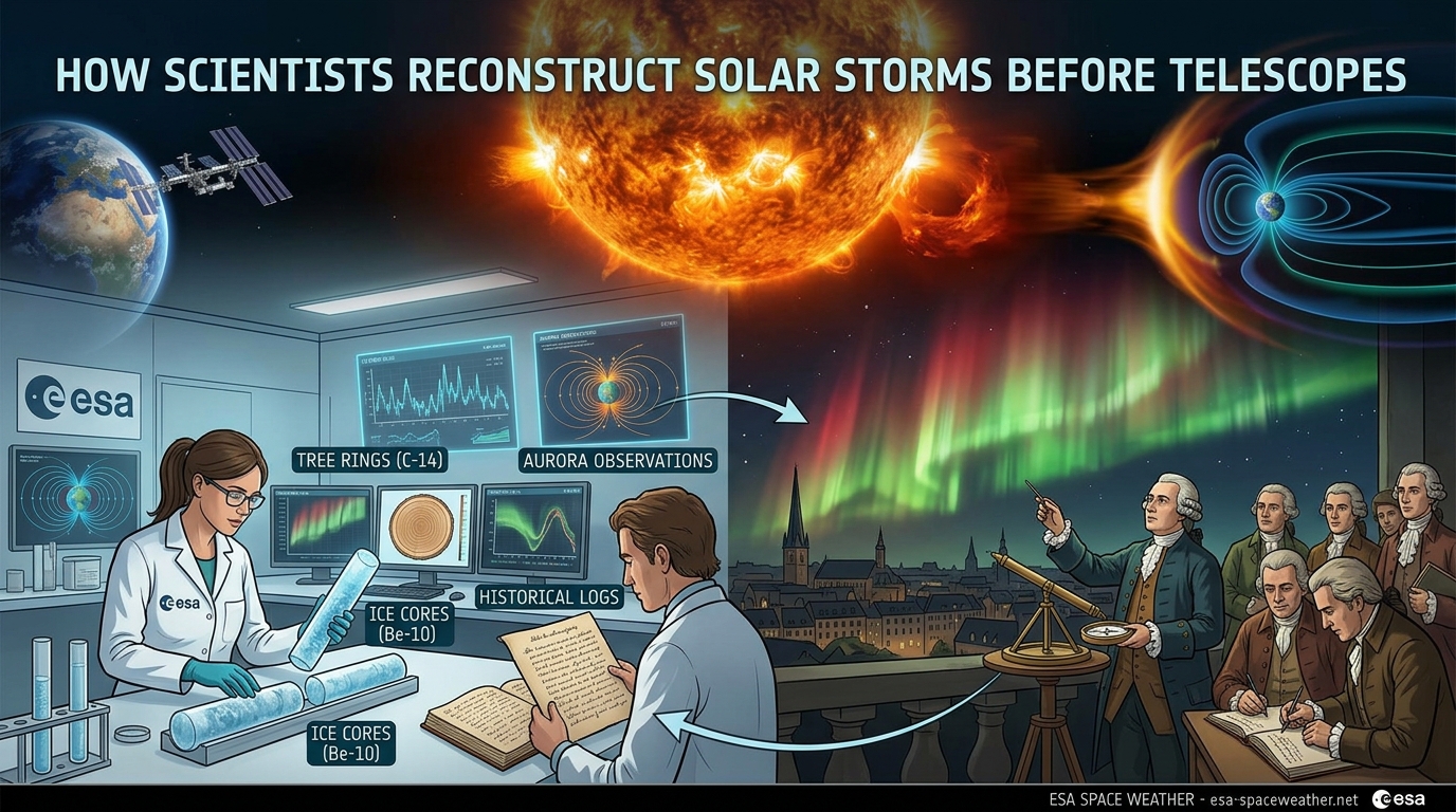 How Scientists Reconstruct Solar Storms Before Telescopes