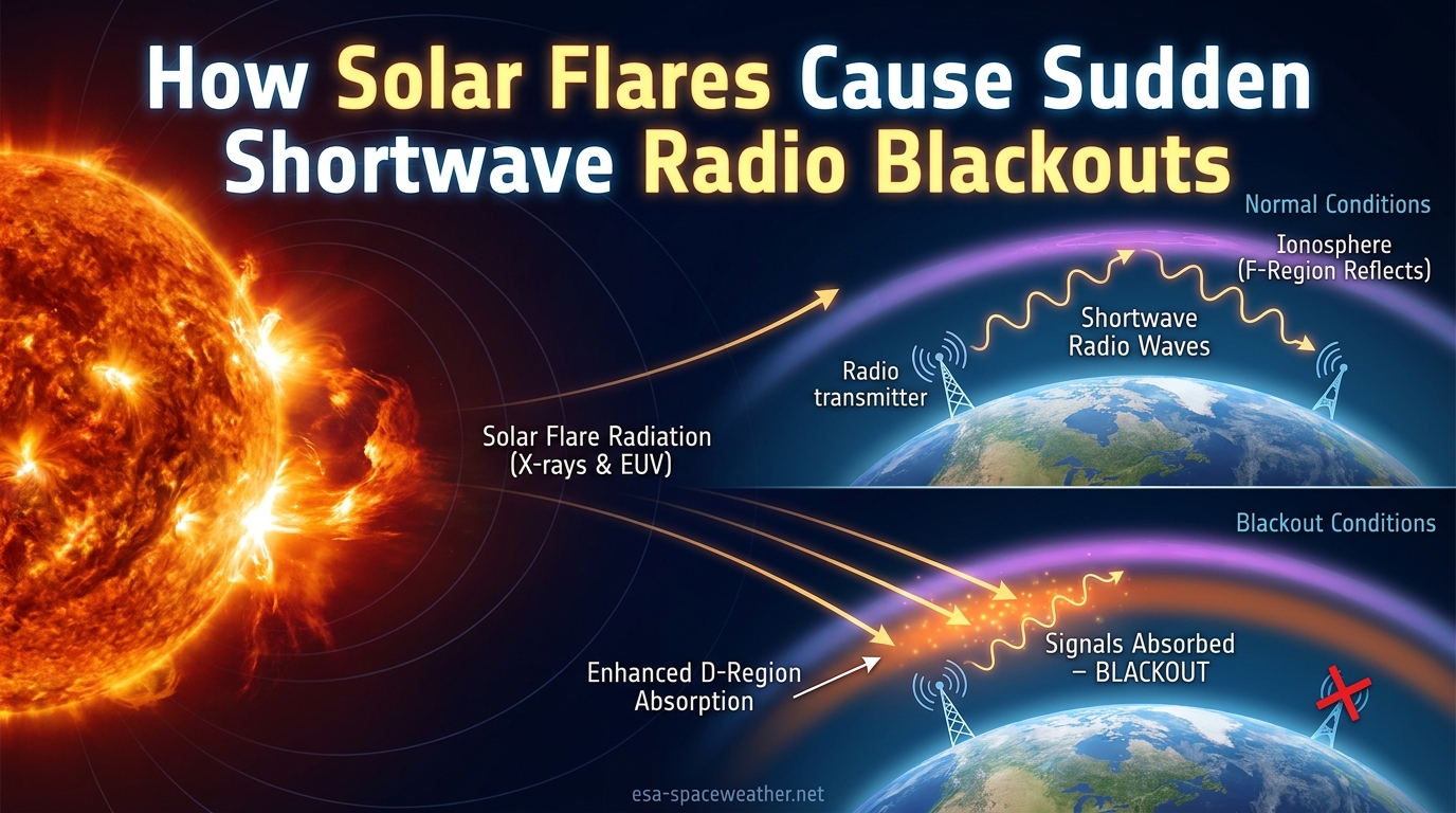 How Solar Flares Cause Sudden Shortwave Radio Blackouts