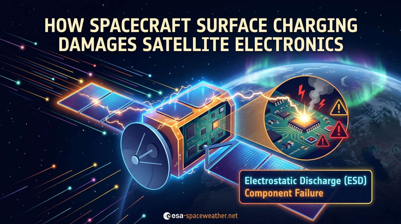 How Spacecraft Surface Charging Damages Satellite Electronics