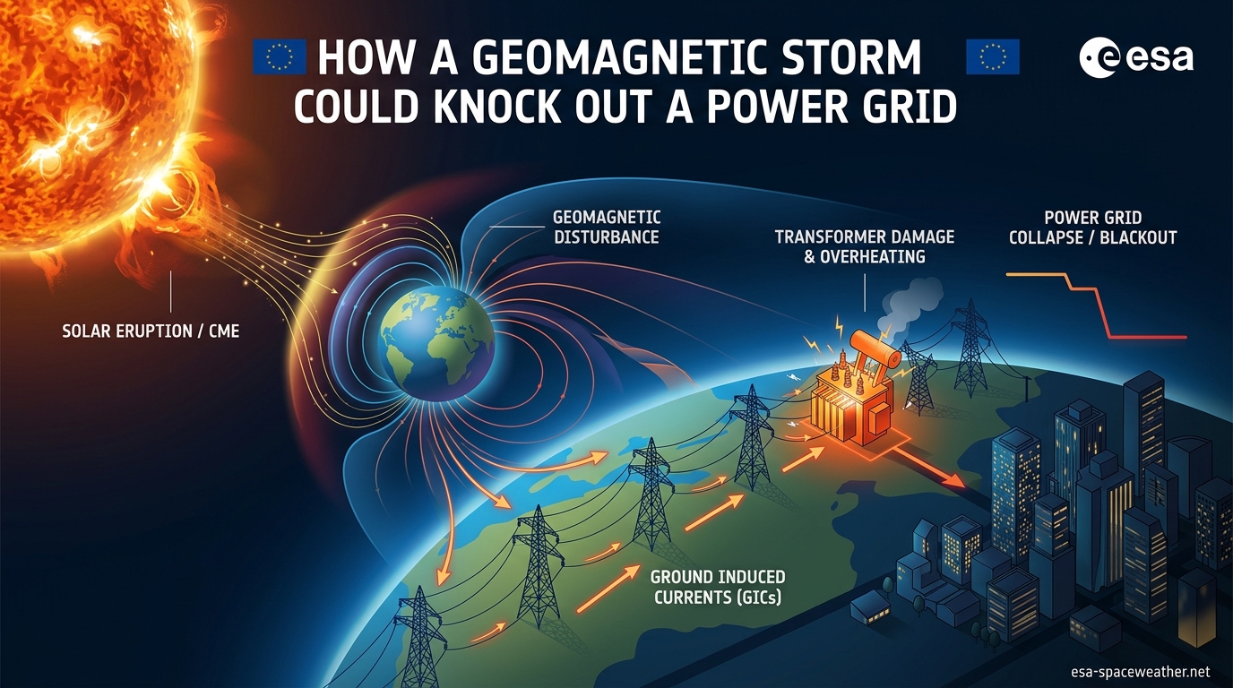 How a Geomagnetic Storm Could Knock Out a Power Grid