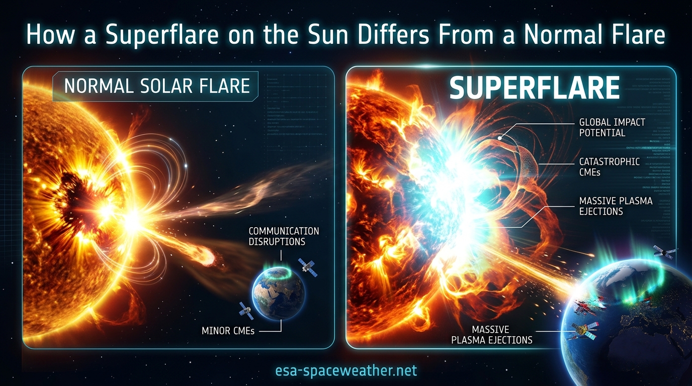 How a Superflare on the Sun Differs From a Normal Flare