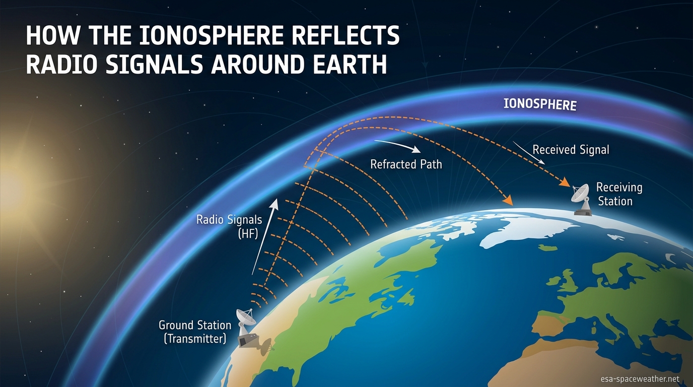 How the Ionosphere Reflects Radio Signals Around Earth