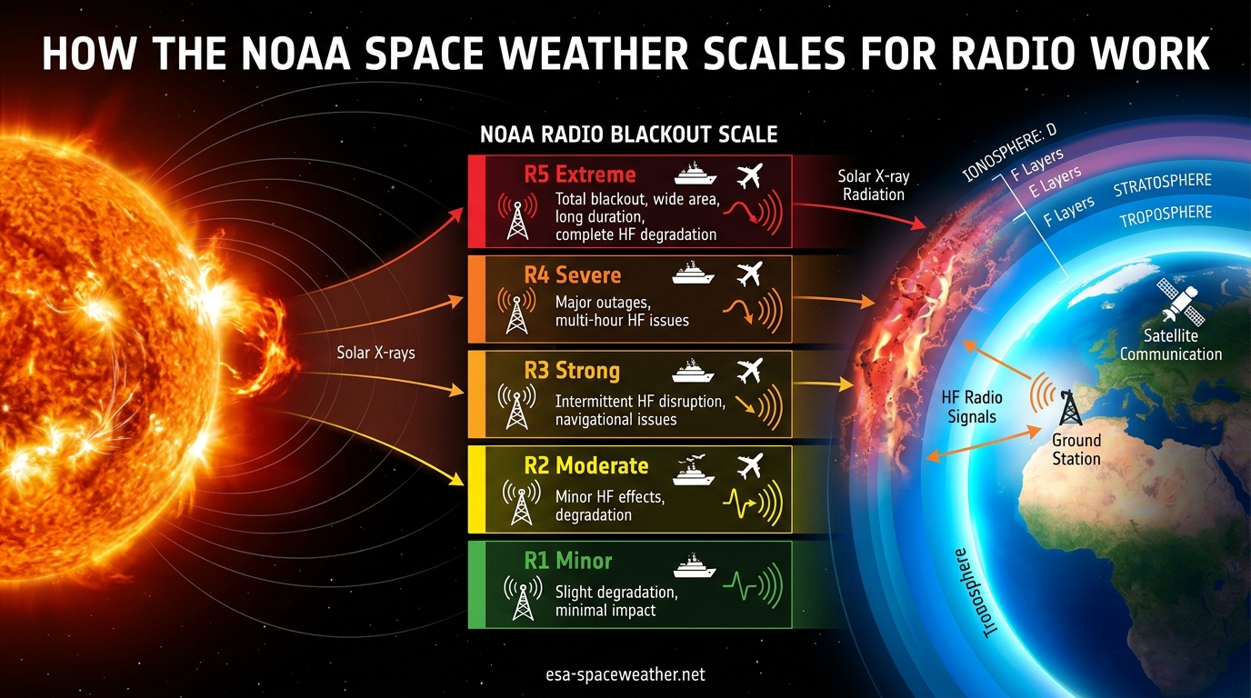 How the NOAA Space Weather Scales for Radio Work