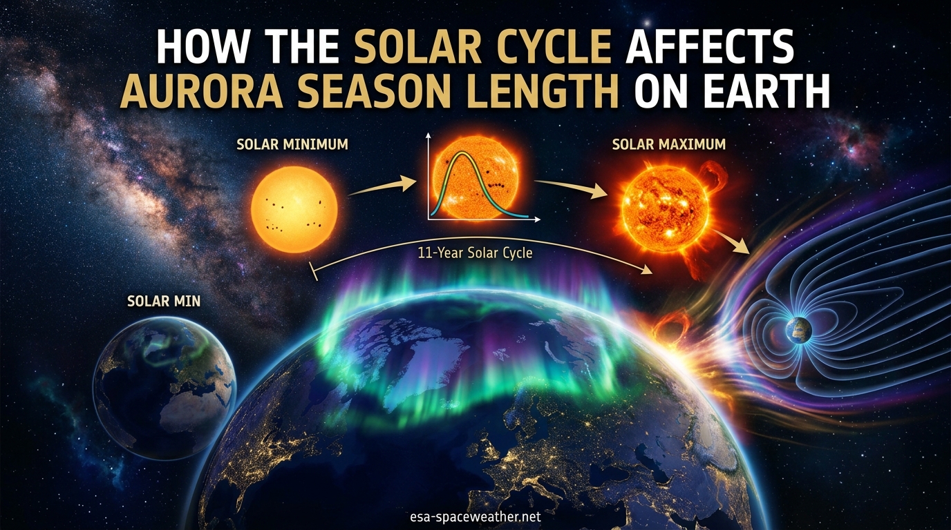 How the Solar Cycle Affects Aurora Season Length on Earth