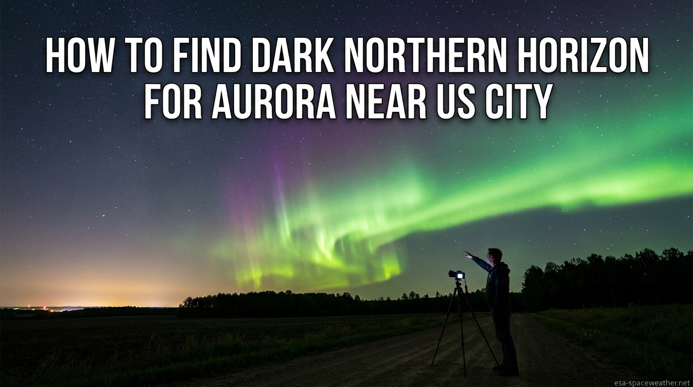 How to Find Dark Northern Horizon for Aurora Near US Cityc