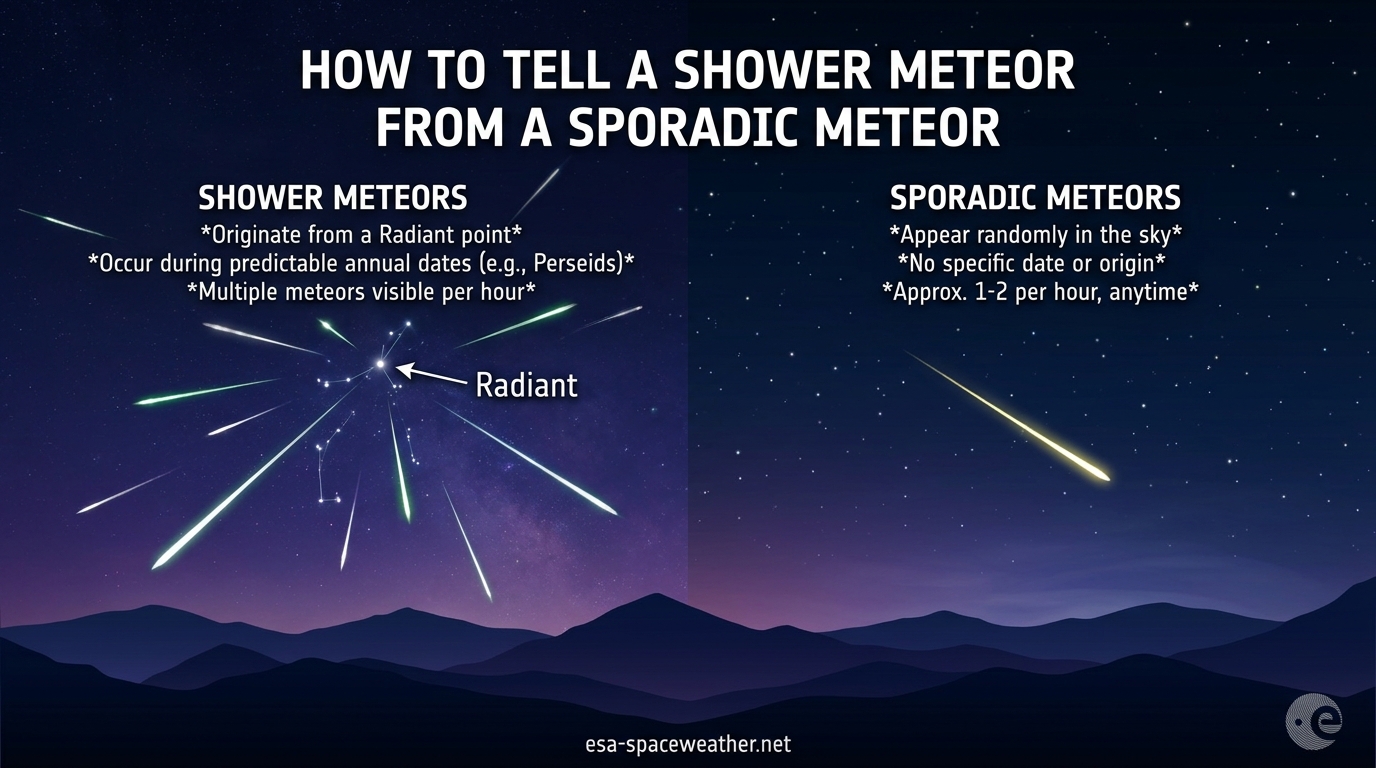 How to Tell a Shower Meteor From a Sporadic Meteor