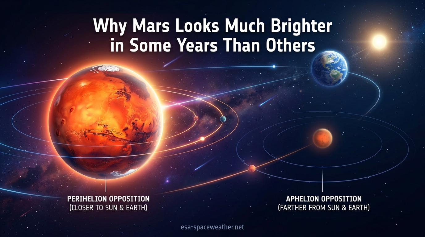 Why Mars Looks Much Brighter in Some Years Than Others