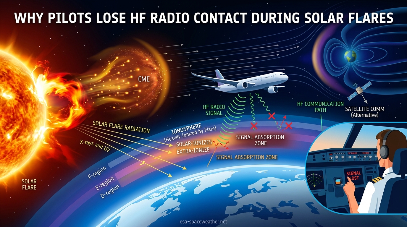 Why Pilots Lose HF Radio Contact During Solar Flares