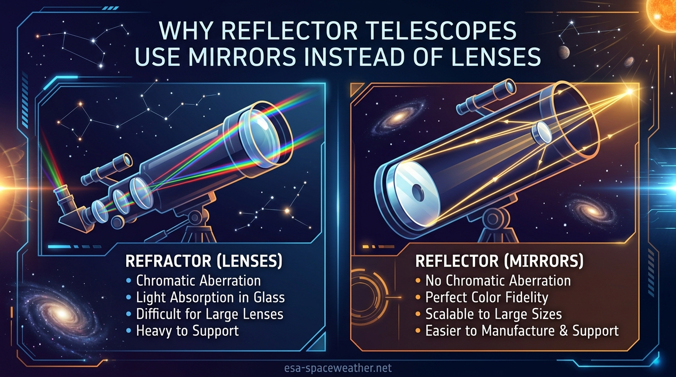 Why Reflector Telescopes Use Mirrors Instead of Lenses