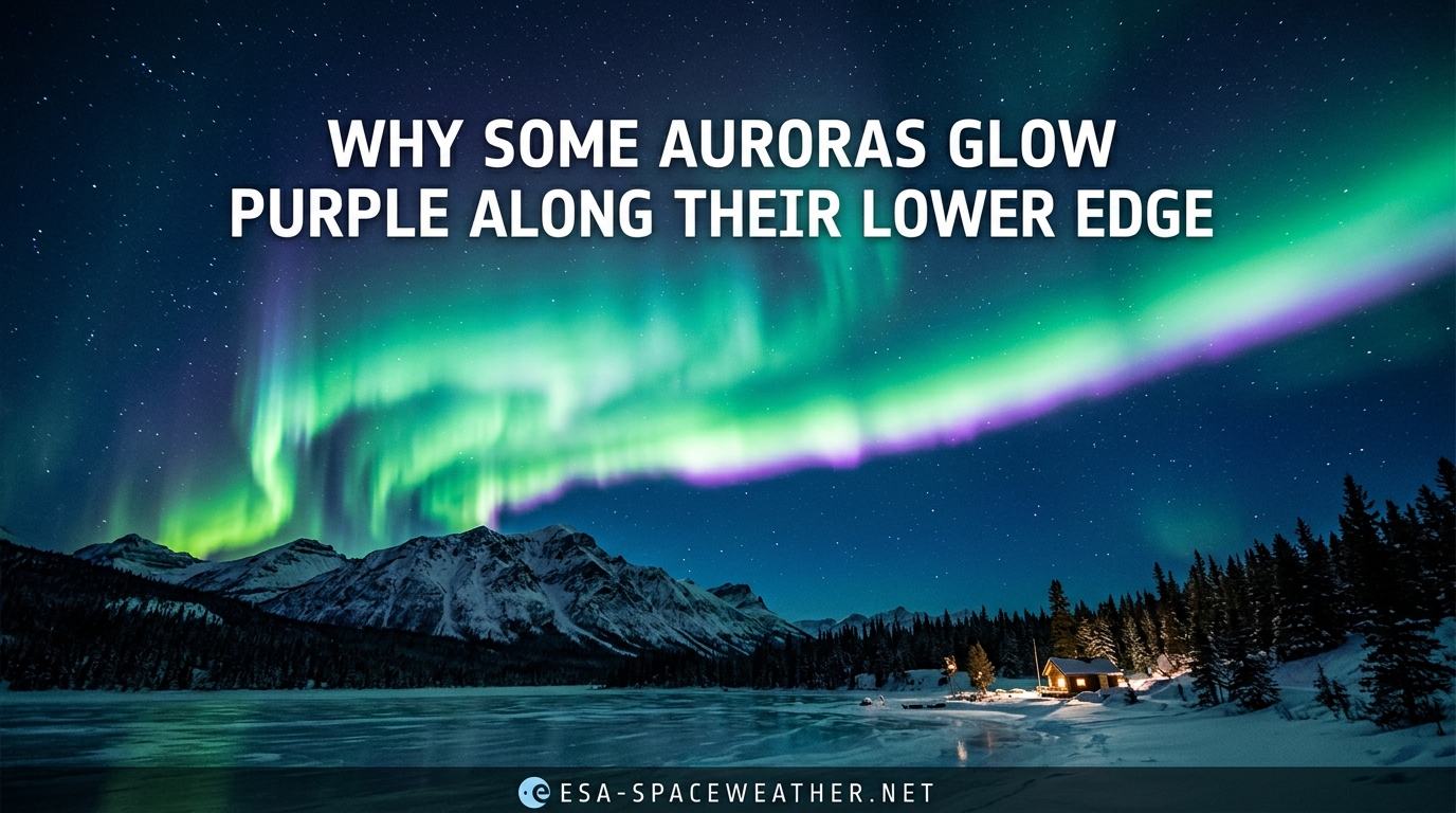 Why Some Auroras Glow Purple Along Their Lower Edge