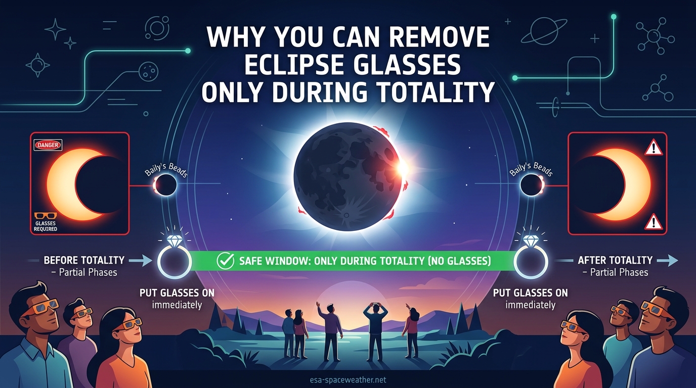 Why You Can Remove Eclipse Glasses Only During Totality
