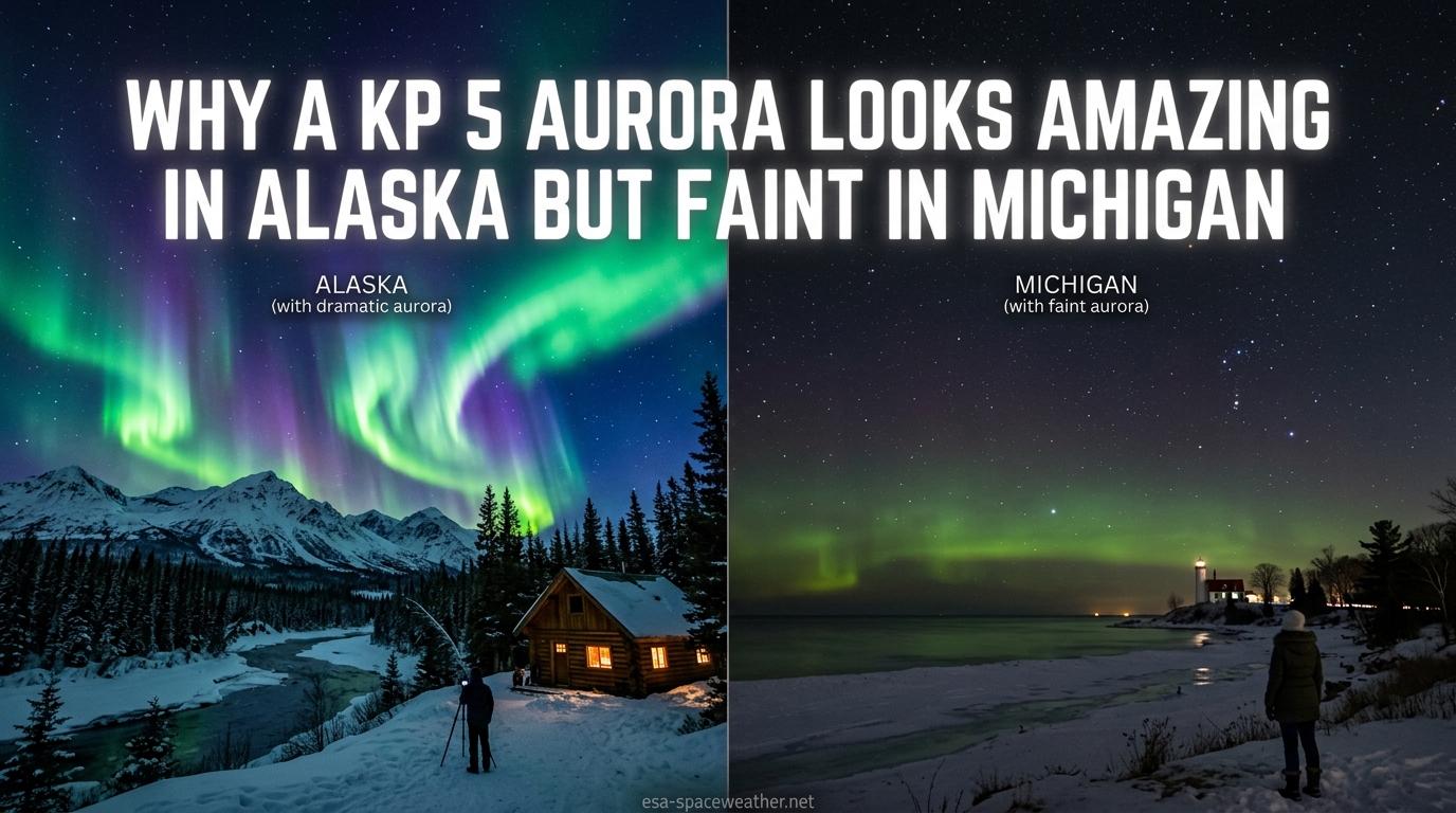 Why a Kp 5 Aurora Looks Amazing in Alaska but Faint in Michigan