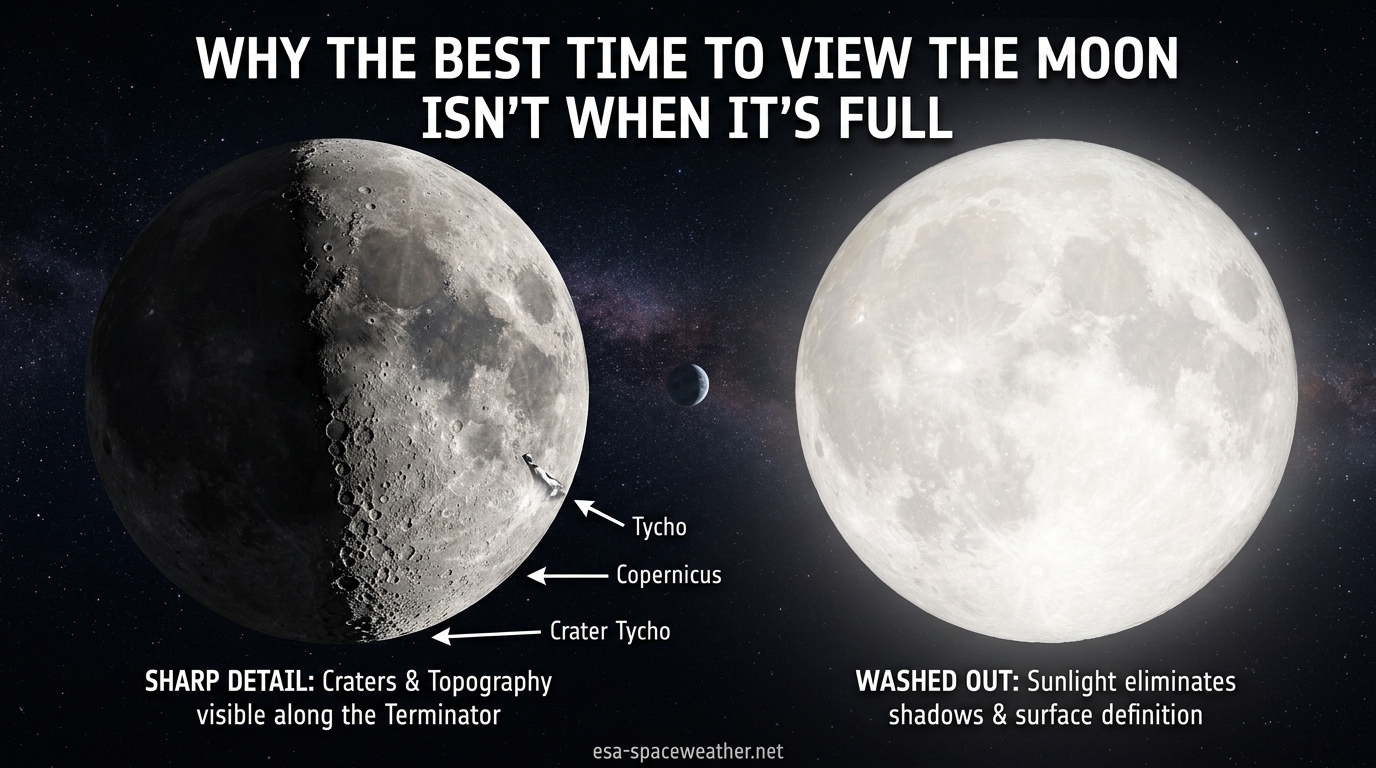 Why the Best Time to View the Moon Isn't When It's Full