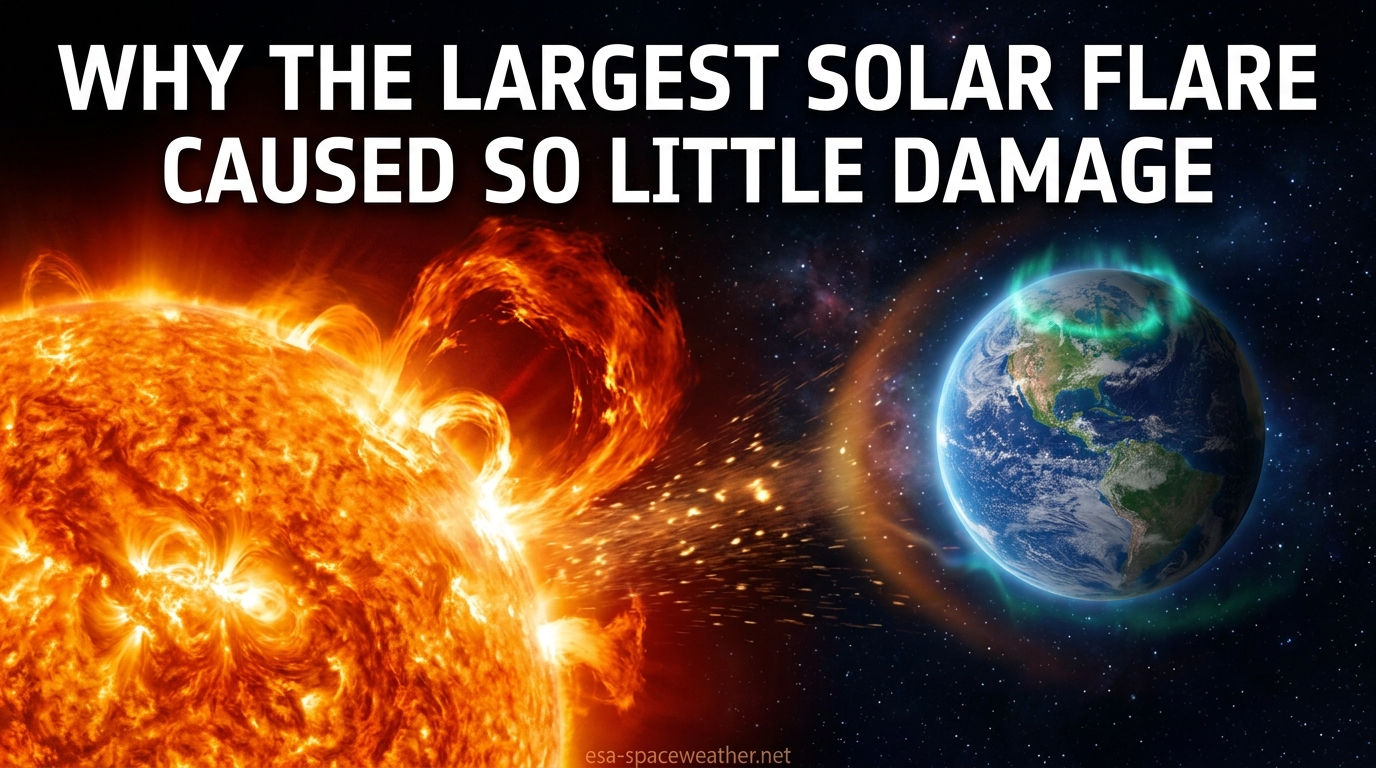 Why the Largest Solar Flare Caused So Little Damage