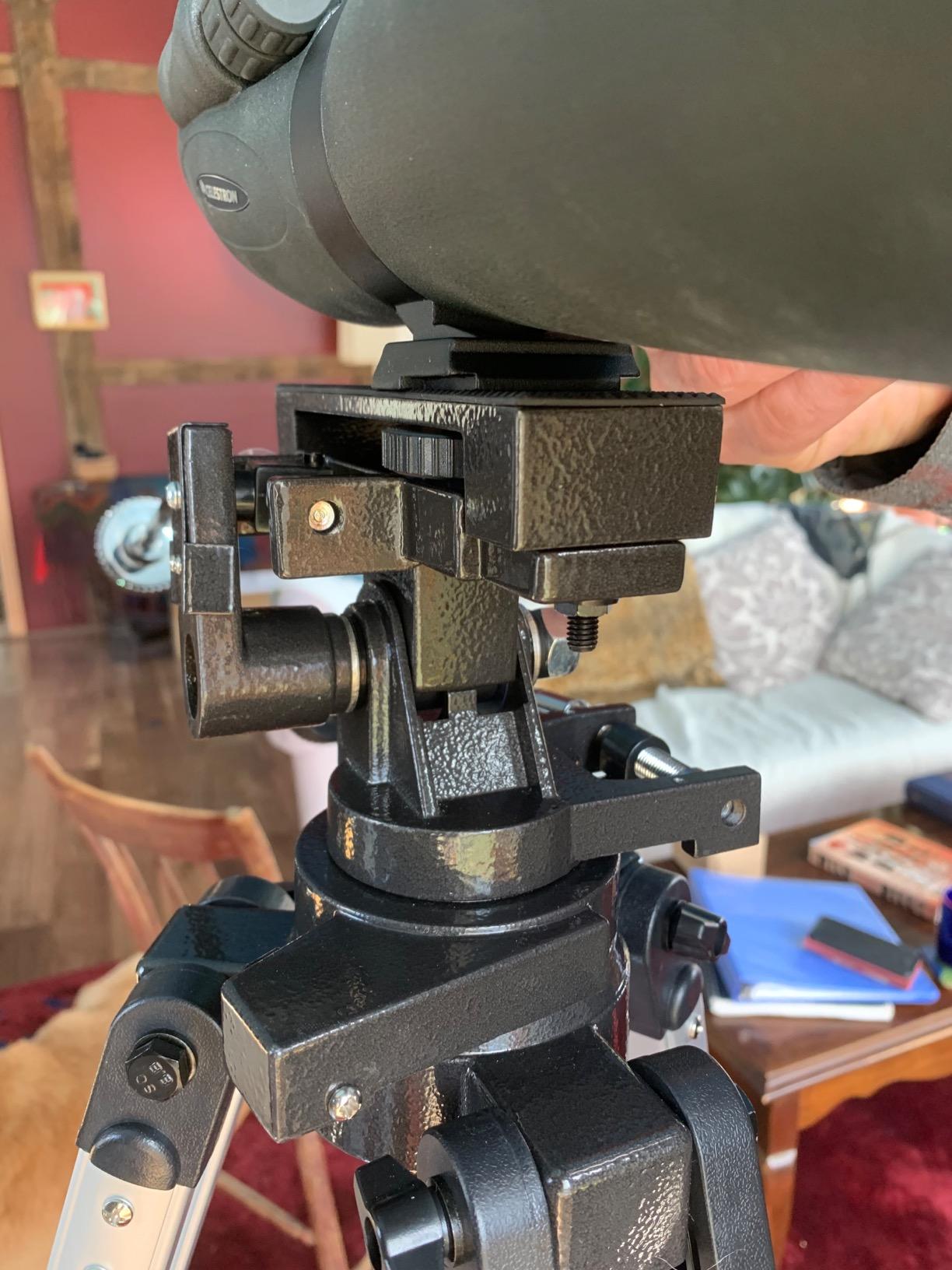 Celestron Heavy Duty Alt-Azimuth Tripod - Sturdy Extendable Aluminum Tripod - Use for Spotting Scope, Binocular, Camera, and Small Telescope - Slow Motion Handles for Smooth Small Adjustments customer photo 2
