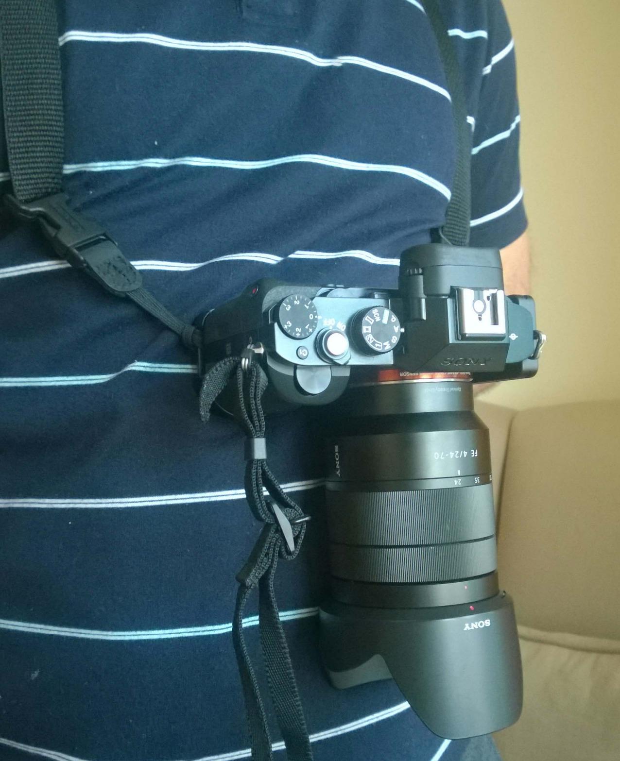 OP/TECH USA Bino/Cam Harness with Quick Release - Dual Camera Harness & Shoulder Strap - DSLR Camera Strap - Binocular Harness for Hiking - Webbing, Black - Made in USA customer photo 1