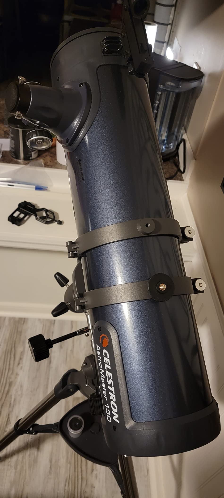 Celestron AstroMaster 130EQ-MD Newtonian Reflector Telescope for Beginners - Aluminized Mirror - Motor Drive to Track Stars - Adjustable Tripod - Includes Eyepieces Plus Astronomy Software Package customer photo 2