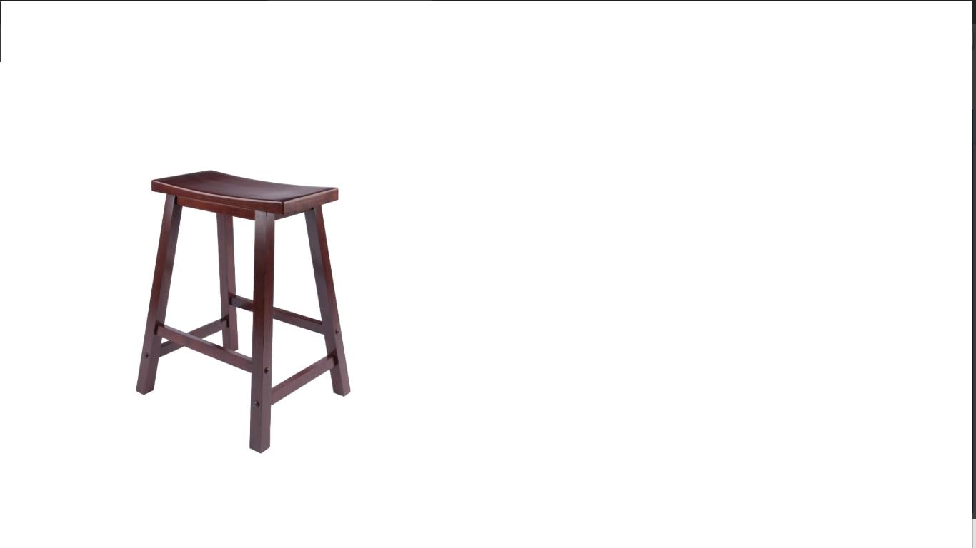 Winsome Satori Saddle Seat Counter Stool, Natural, 24