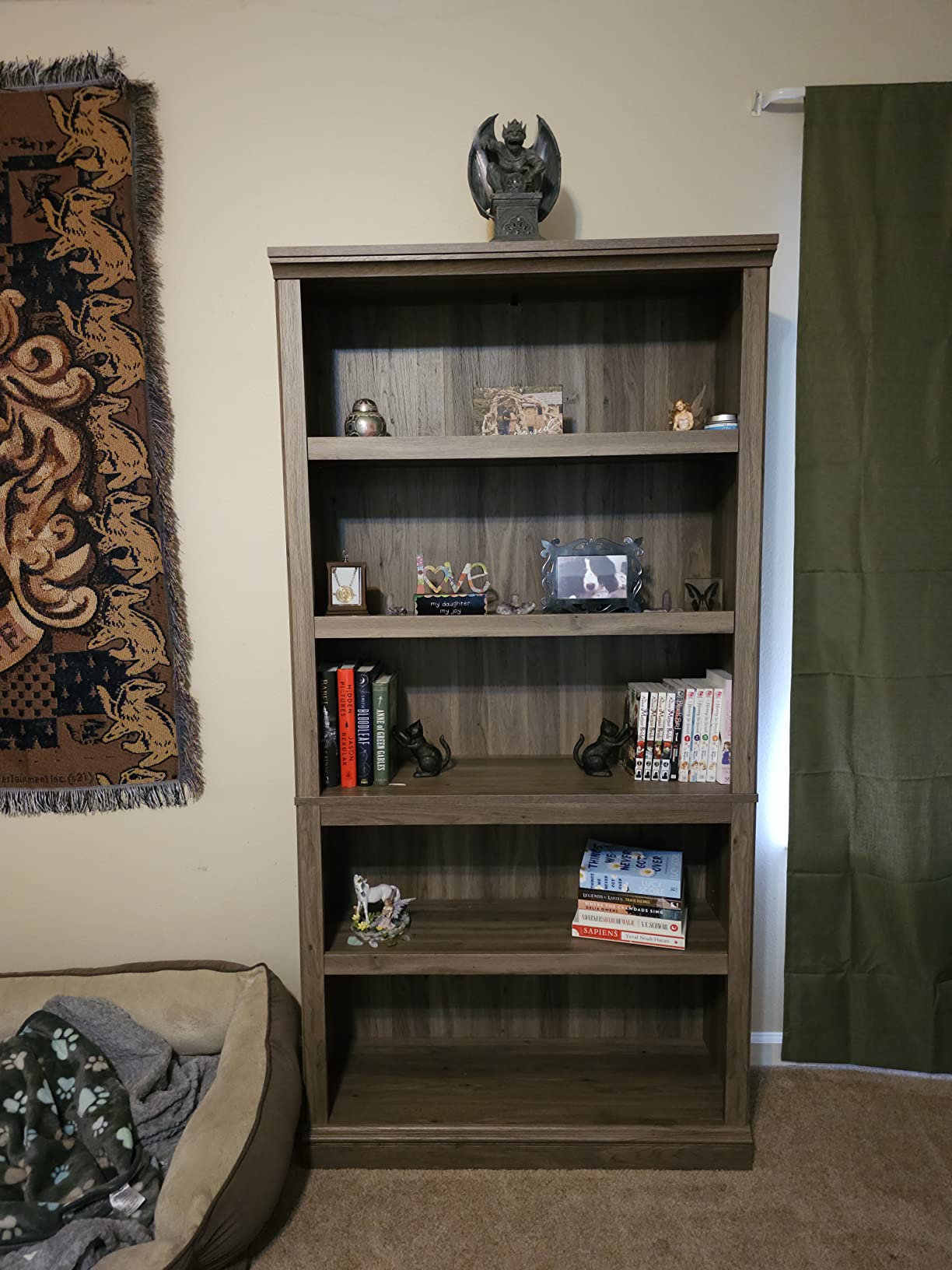 Sauder Miscellaneous Storage 5-Shelf Bookcase/Book shelf, Select Cherry finish customer photo 2