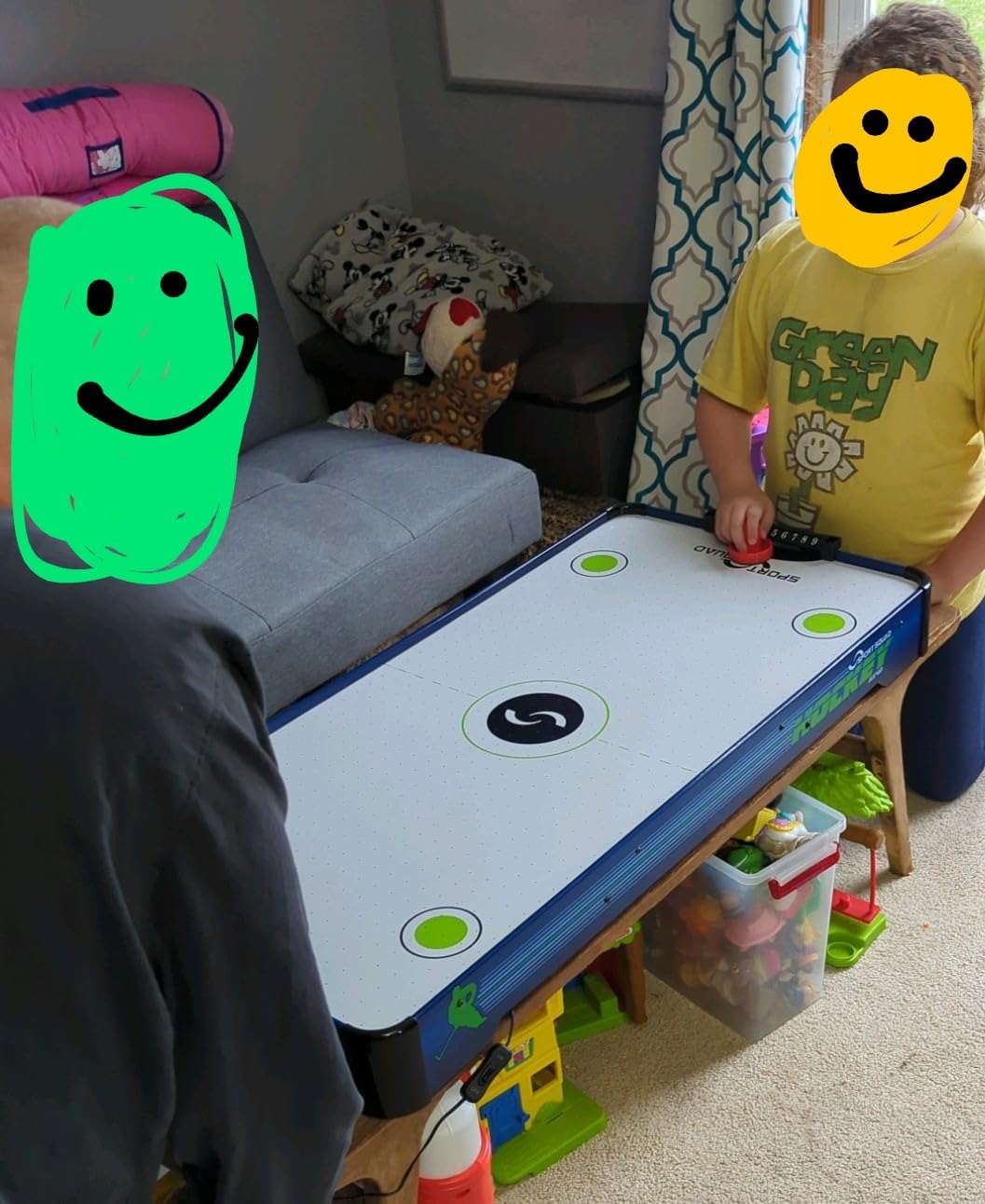 Sport Squad HX40 40 inch Table Top Air Hockey Table for Kids and Adults - Electric Motor Fan - Includes 2 Pushers and 2 Air Hockey Pucks customer photo 1