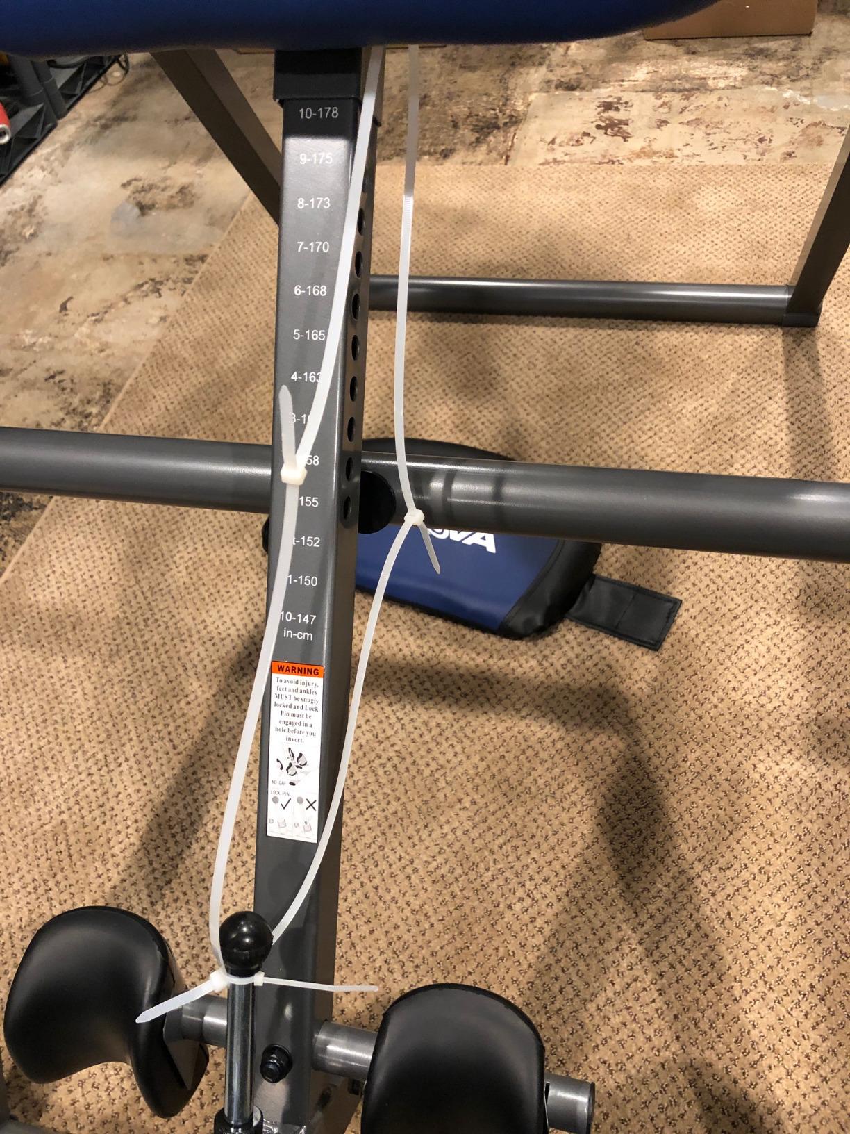 INNOVA HEALTH AND FITNESS ITM4800 Advanced Heat and Massage Inversion Table, Black/ Blue / Gray customer photo 1
