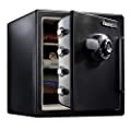 SentrySafe Fireproof and Waterproof Black Steel Home Safe with Dial Combination Lock for Cash, or Documents, 1.23 Cubic Feet, 17.8 x 16.3 x 19.3 x Inches, SFW123CU customer photo 1