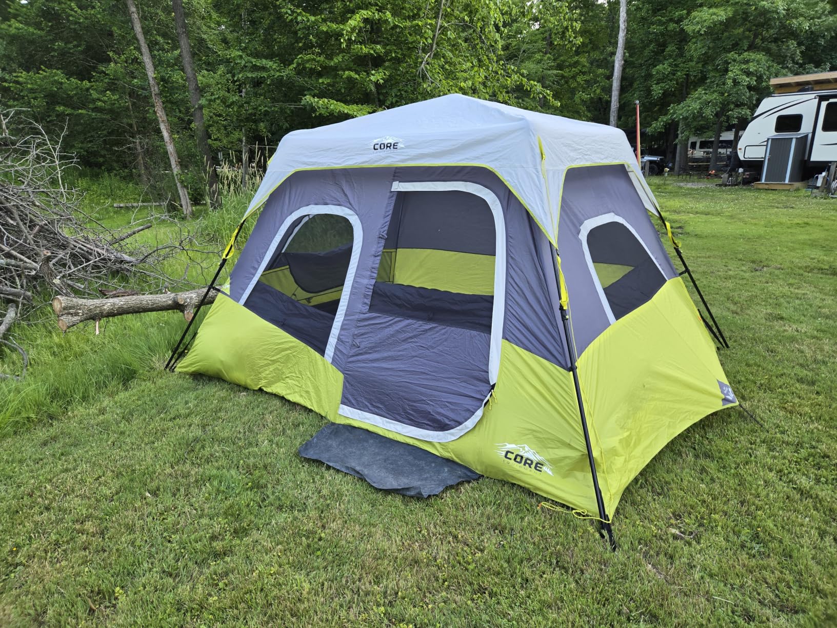 CORE Instant Cabin Tents | Family Cabin Multi Room Pop Up Tents Car Camping | Included Storage Pockets for Camping Accessories customer photo 1