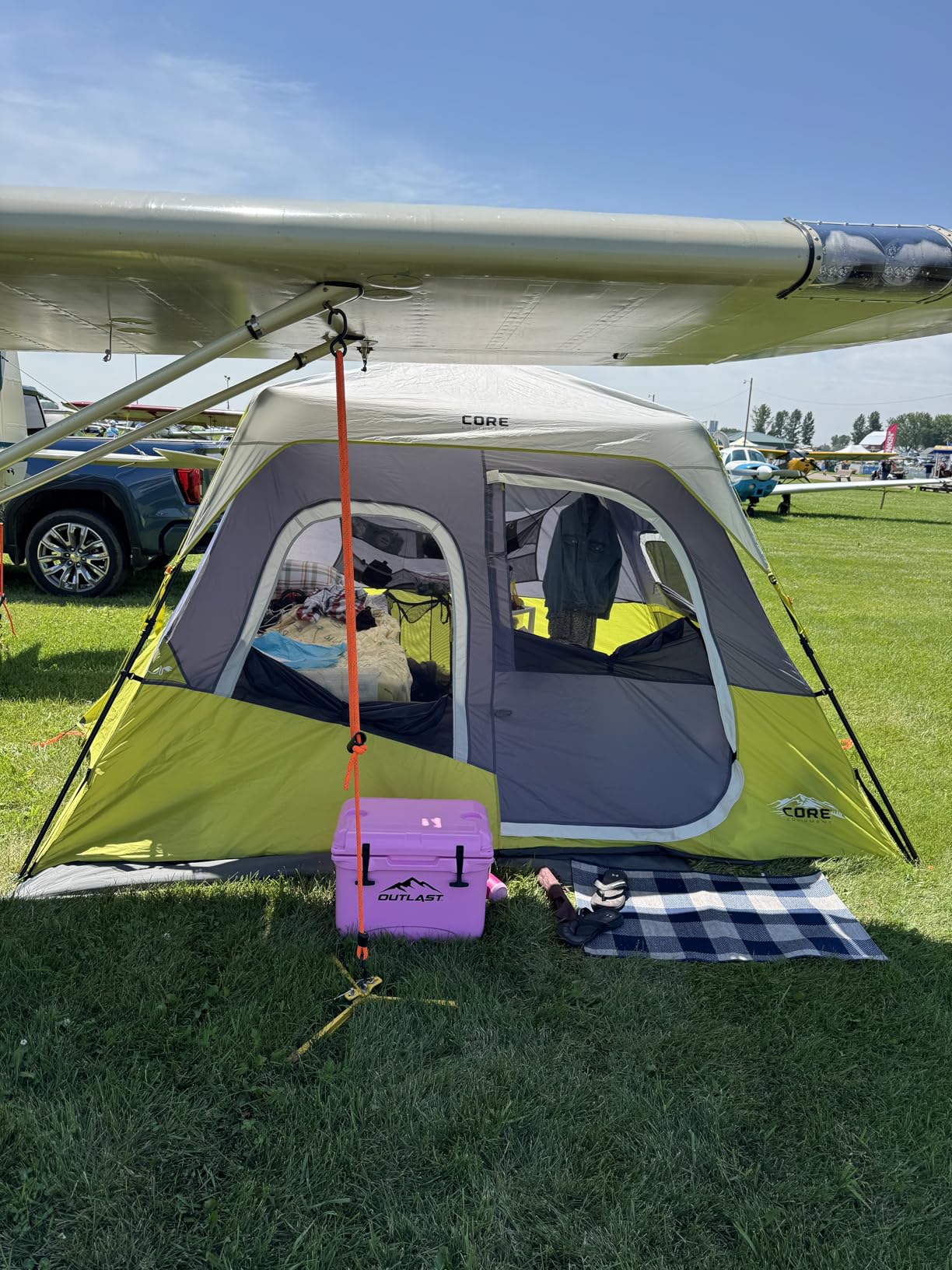 CORE Instant Cabin Tents | Family Cabin Multi Room Pop Up Tents Car Camping | Included Storage Pockets for Camping Accessories customer photo 2