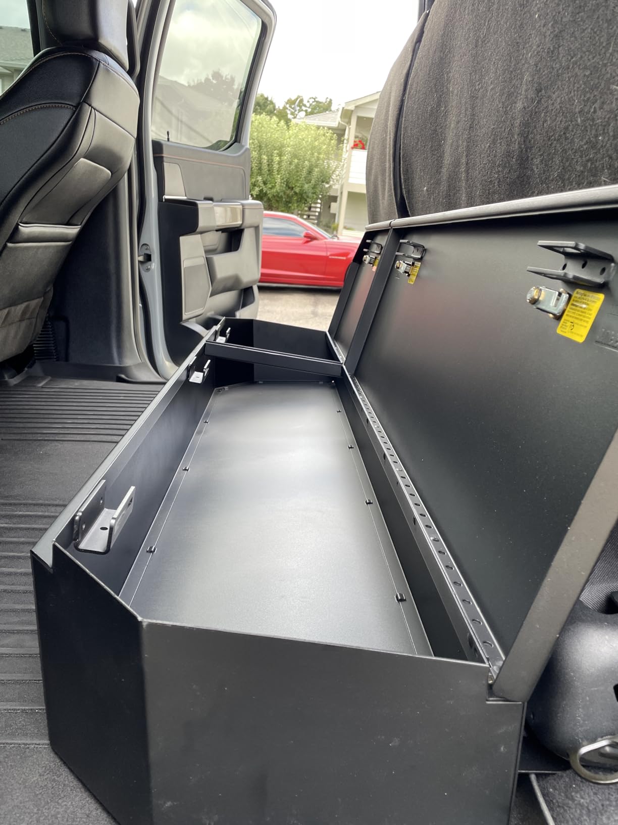 Tuffy Full-Width Under-Seat Lockbox for Ford F-150, F-250, and F-350 SuperCrew (2015-2025), Heavy-Duty Steel Rear Seat Security Safe with Pry-Guard Lock, Weather-Resistant, Quick No-Drill Install customer photo 2
