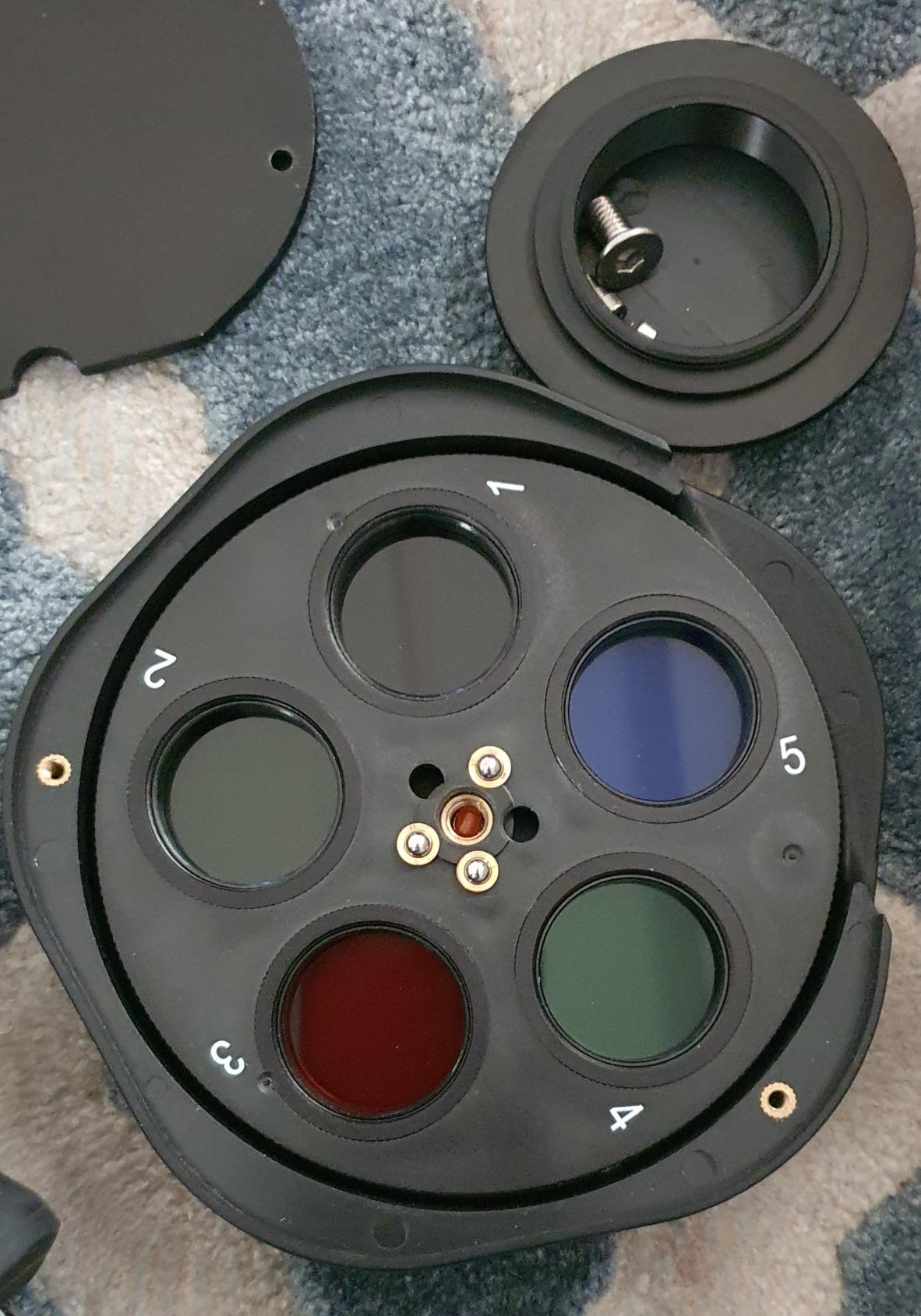 Astromania Filter Wheel for Telescope, Filter Drawer Compatible with 1.25 Inch Telescope Filter for Planet Moon Nebula Observation, 5-Position Filter Wheel Holder Telescope Accessories with T-Adapter customer photo 2