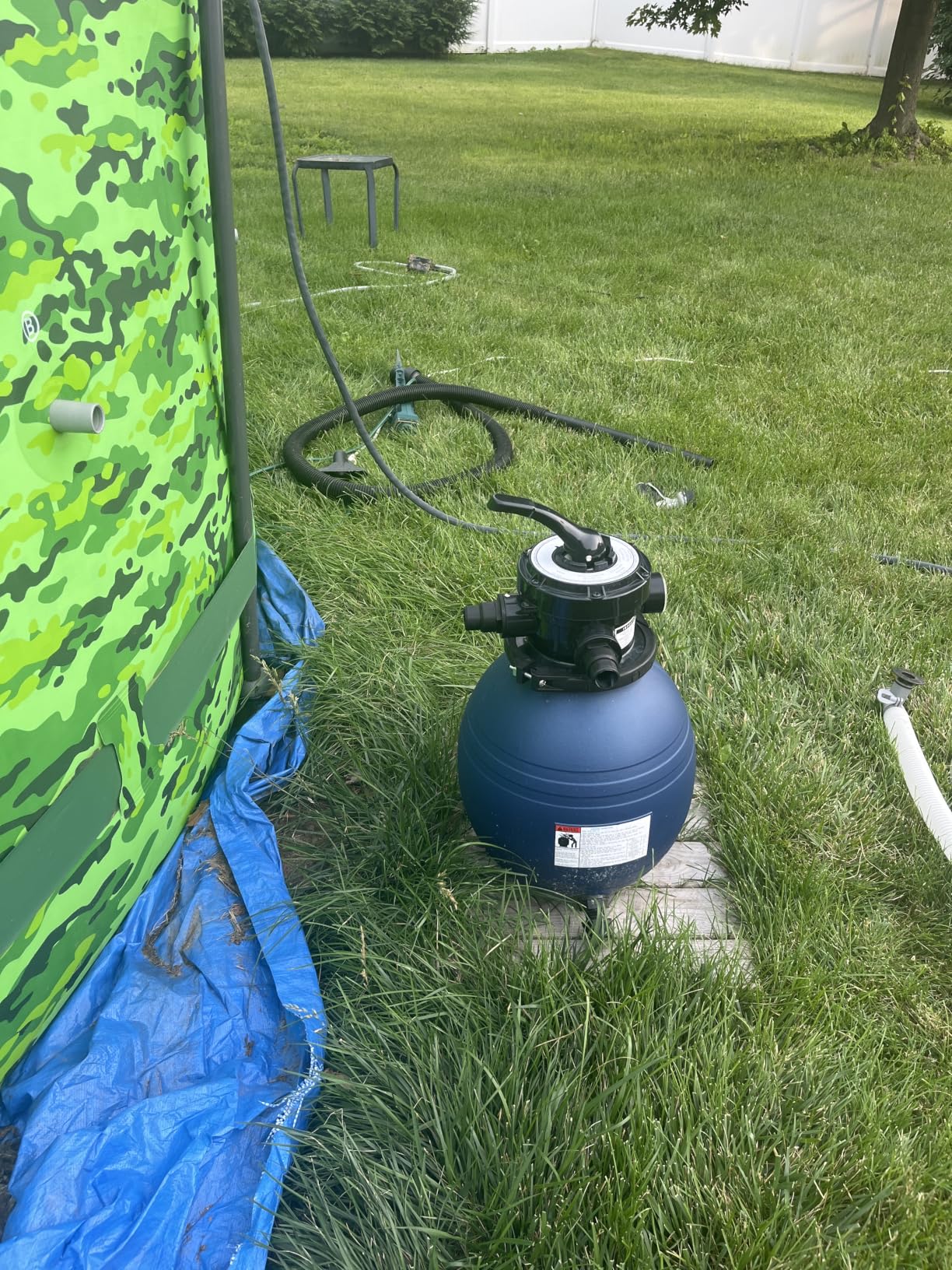 SWIMLINE Sand Filter Pump for Above Ground Pool - 14'', 0.43THP, 2400 GPH Pump flow rate, 4 way Multi port valve, Easy Installation customer photo 1