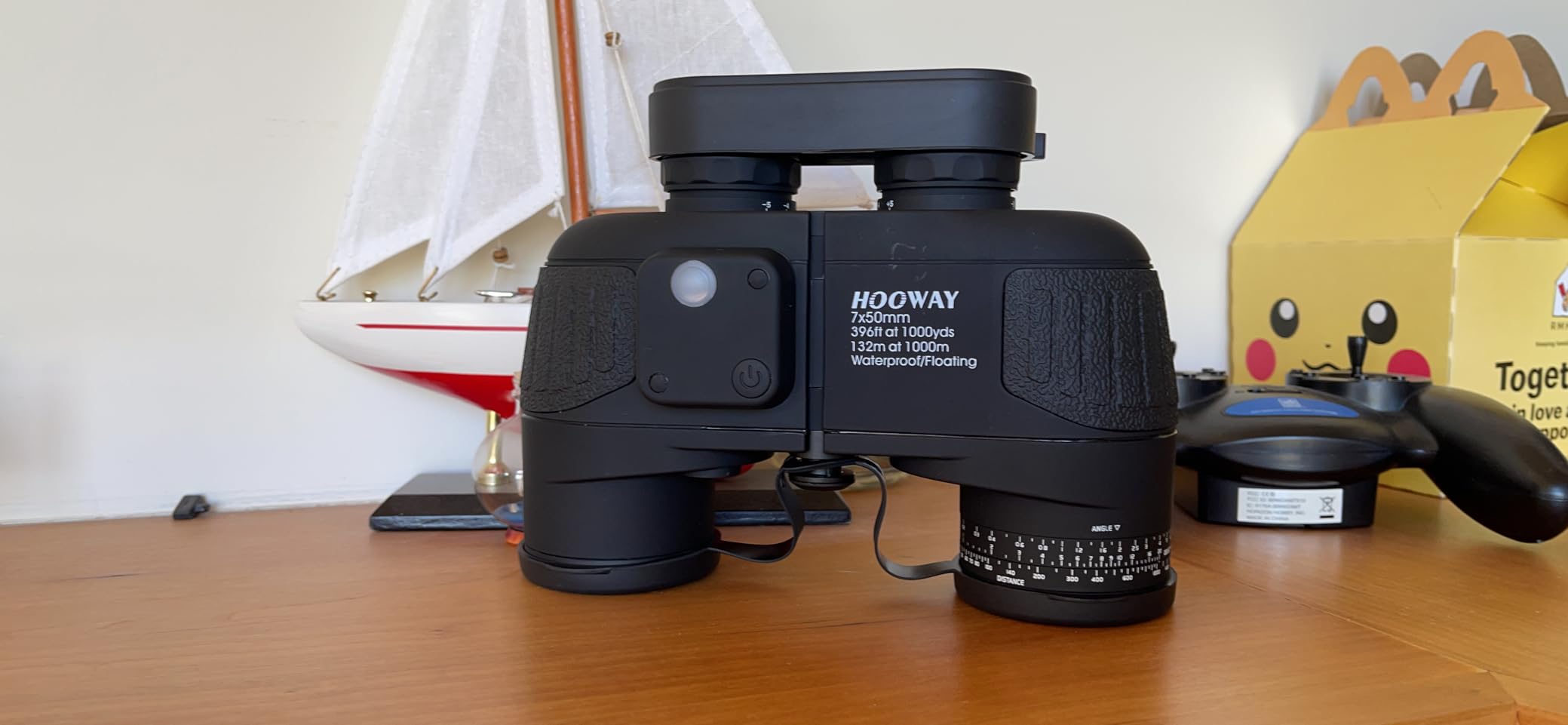 Hooway 7x50 Waterproof Fogproof Military Marine Binoculars w/Internal Rangefinder & Compass for Navigation, Boating, Fishing, and More customer photo 1