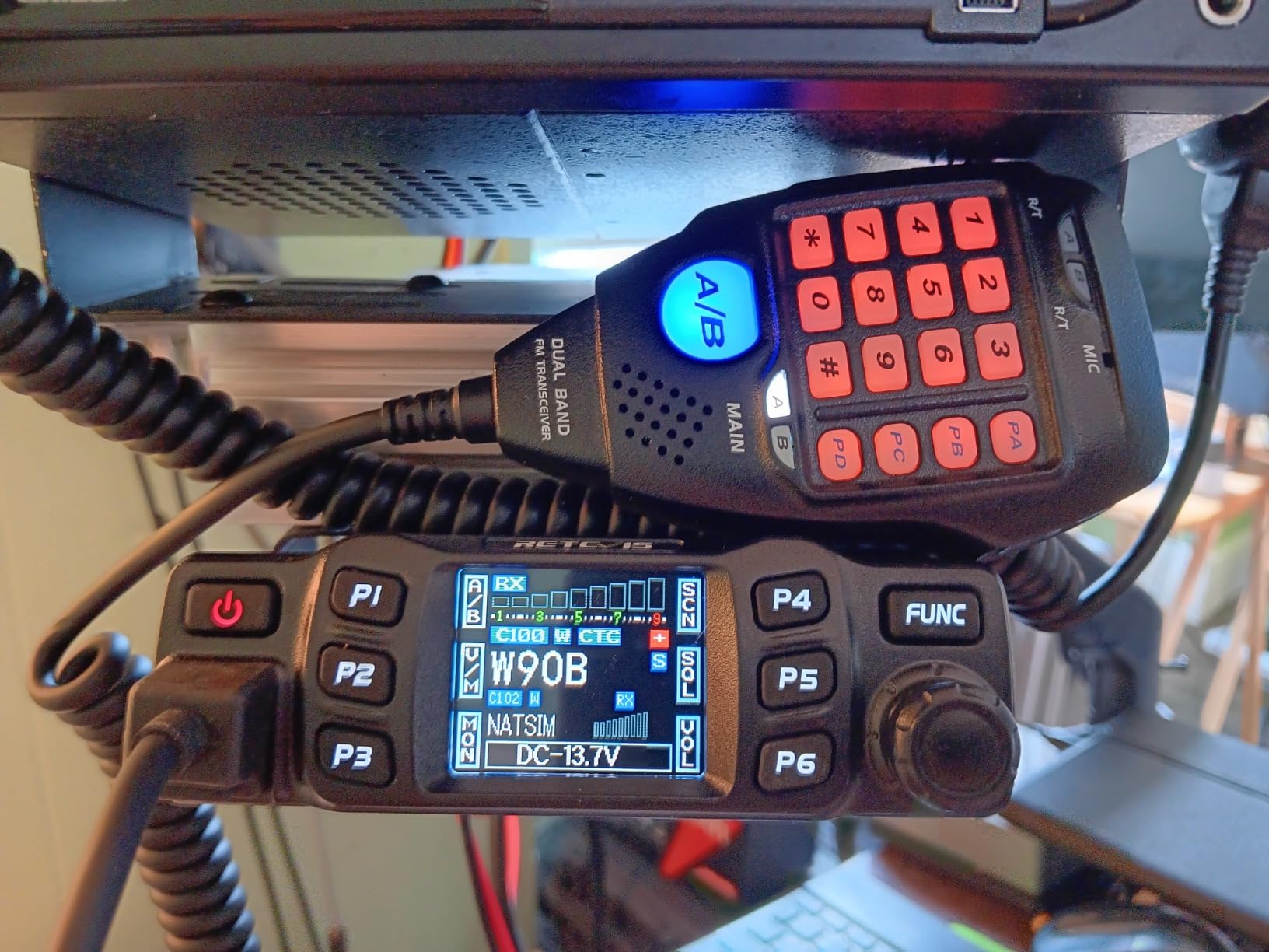 Retevis RT95 Mobile Ham Radio, Dual Band Mobile Radio, Chirp, Dual Speaker, Rotatable LCD Display, 2m 70cm Ham Radio Base Station, Mobile Transceiver customer photo 2