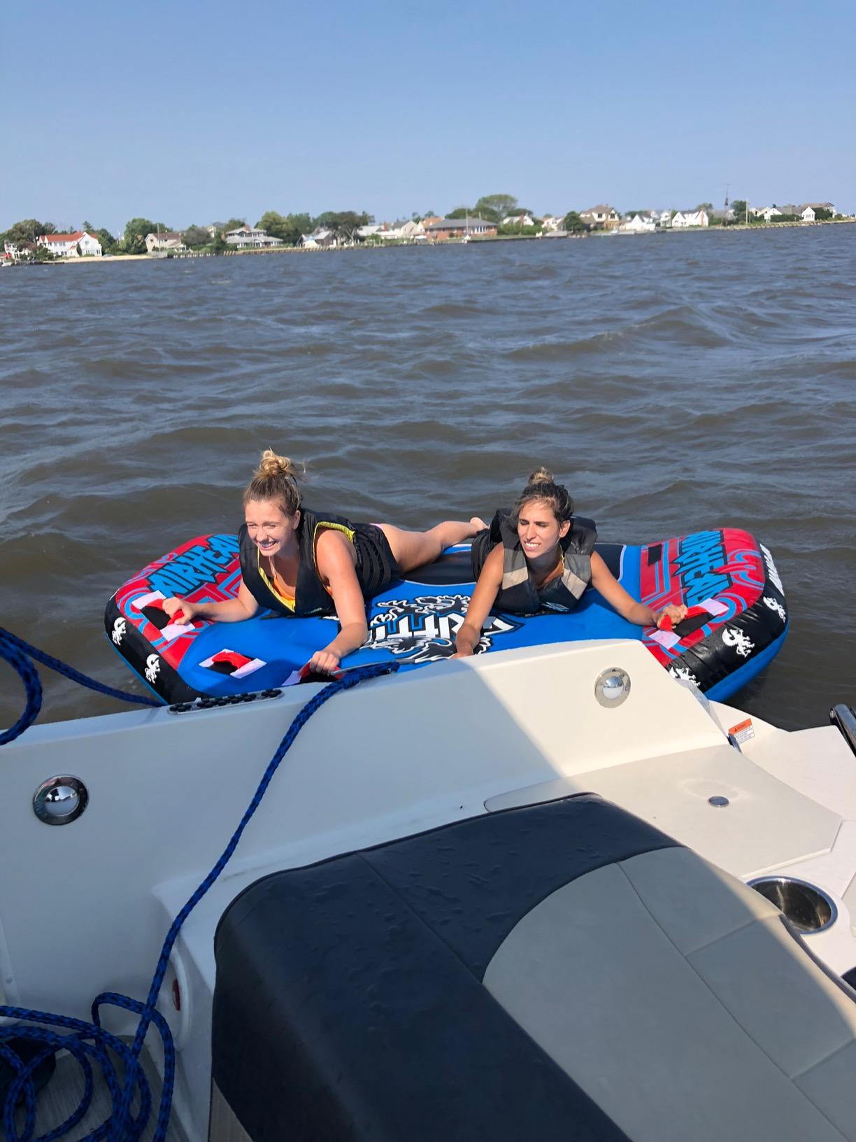Airhead Griffin Towable Tube for Boating, 1-3 Rider Inflatable Boat Tube for Water Tubing, Winged Design for Agile Turning, Full Nylon Cover, EVA Pads, Kwik-Connect, Speed Safety Valve customer photo 1