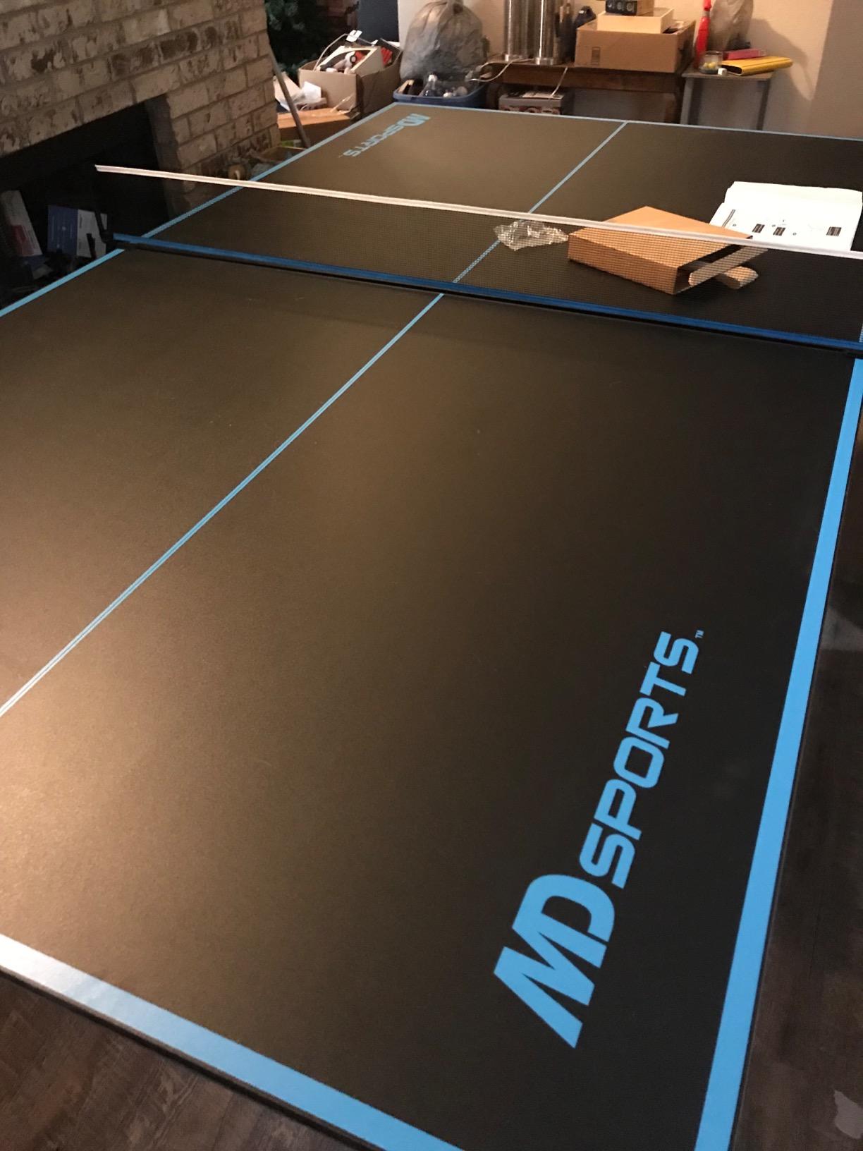 MD Sports Table Tennis Tables Multiple Styles Ping Pong Tables, Foldable for Easy Storage with Nets Included, Perfect for Family Game Rooms customer photo 1