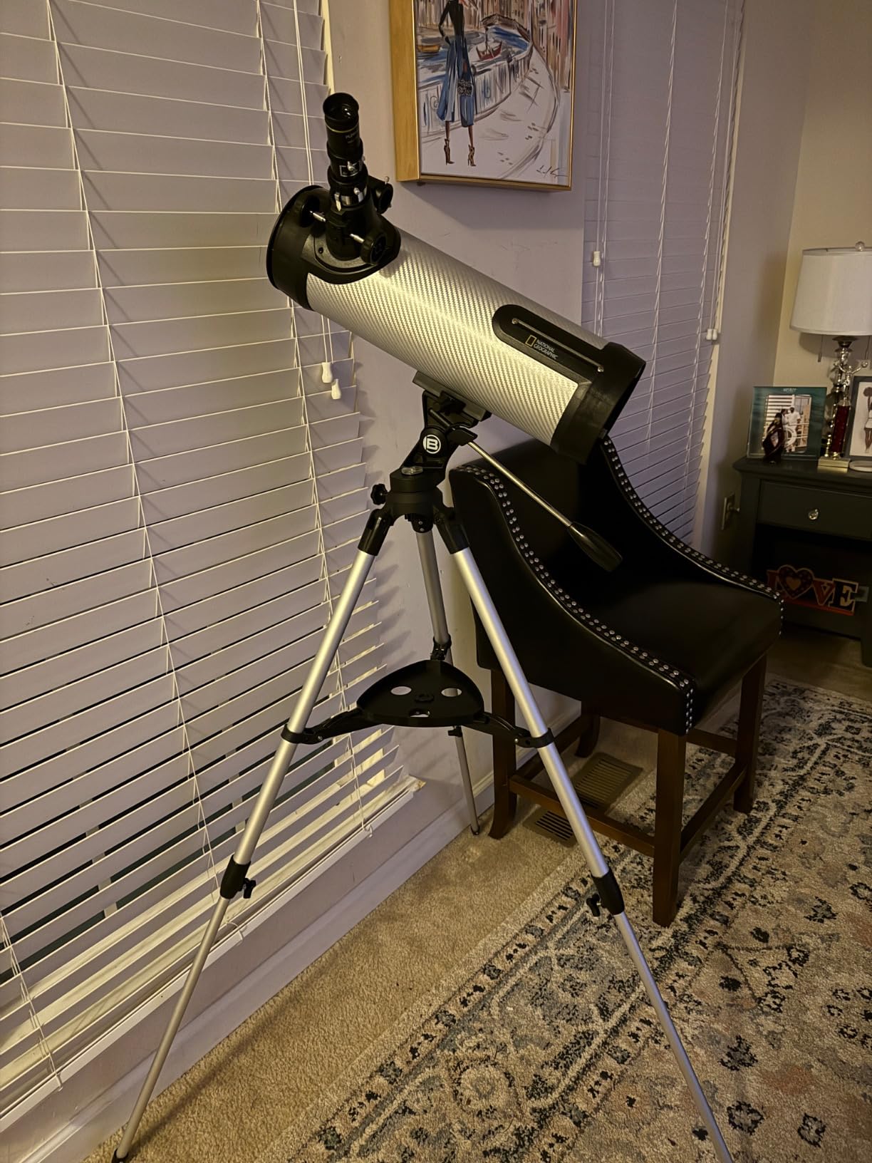 National Geographic NT114CF 114mm Reflector Telescope Carbon-Fiber Tube, 500mm Focal Length (f/4.4), Includes 2 Plossl Eyepieces, 2 Barlow Lens, Red-Dot Finder, Smartphone Adapter & Tripod customer photo 1