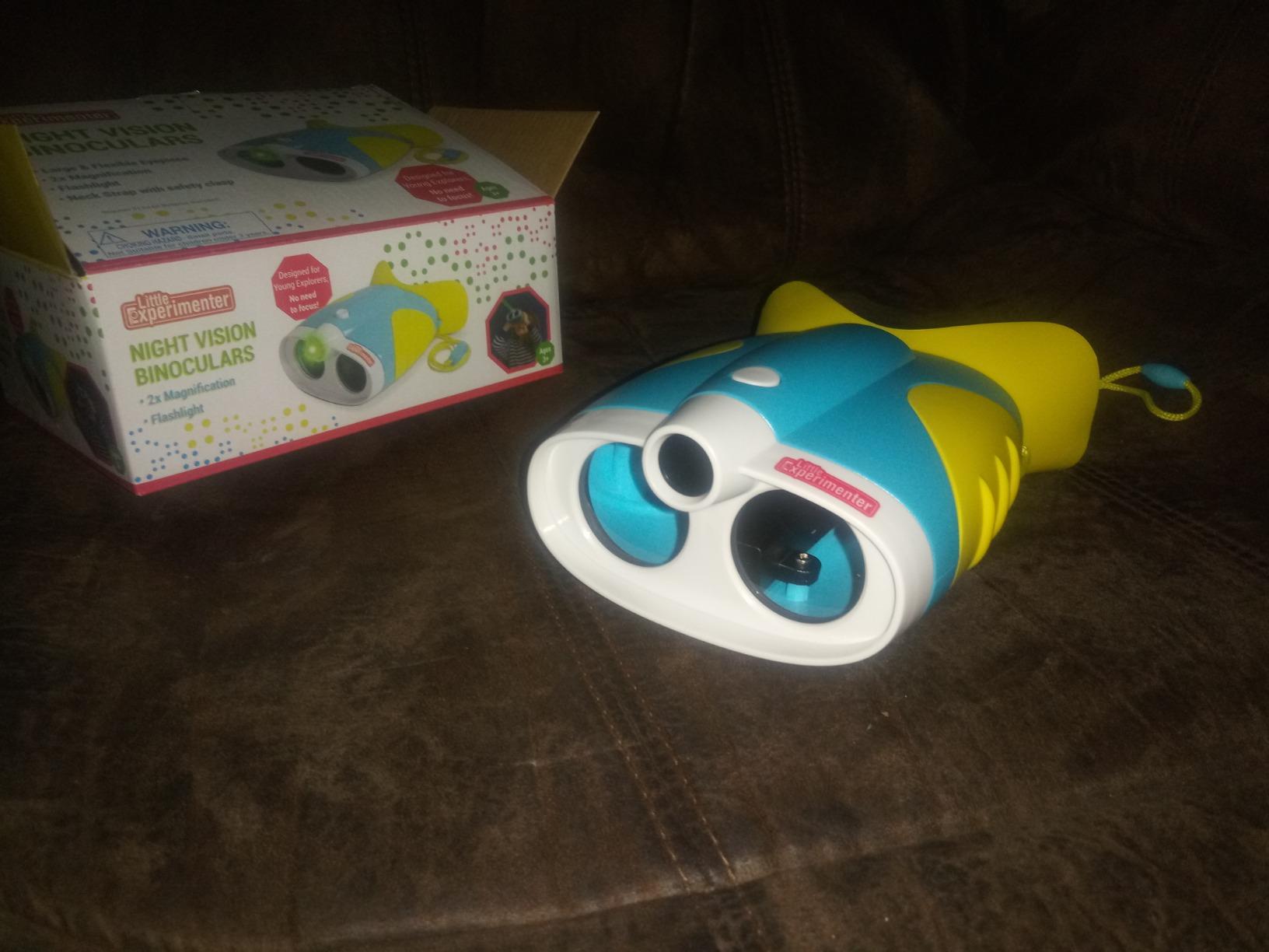 Little Experimenter Night Vision Binoculars for Toddlers & Kids, Flash Light & Face Comfort Rubber, Gifts for Kids, Outdoor Toys, Educational STEM Gifts for Boys & Girls Ages 3 4 5 6 Year Old customer photo 1
