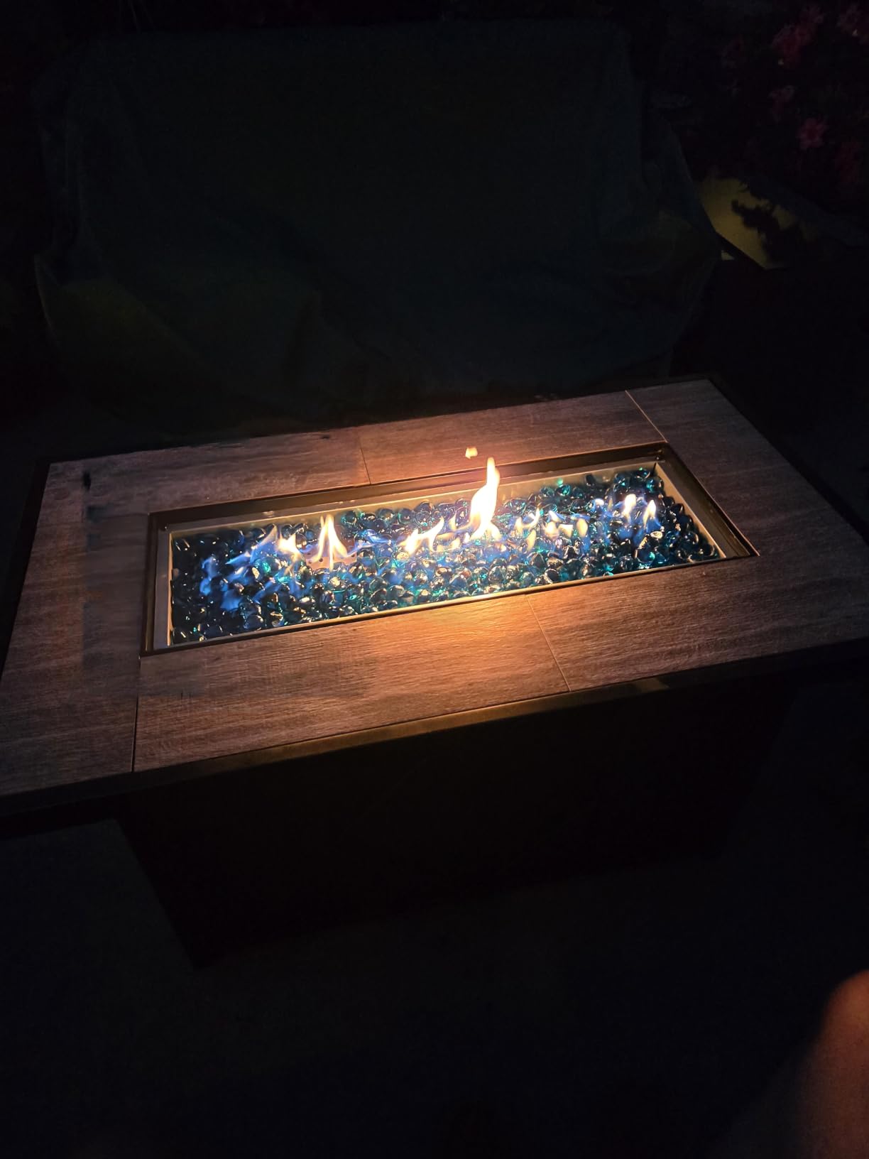 BALI OUTDOORS 42 inch Propane Fire Pit Patio | Outdoor Fire Pit Table Large Black Firepits for Outside Rectangular | Outdoor Fire Pit Table Large Black Firepits for Outside Rectangular customer photo 1