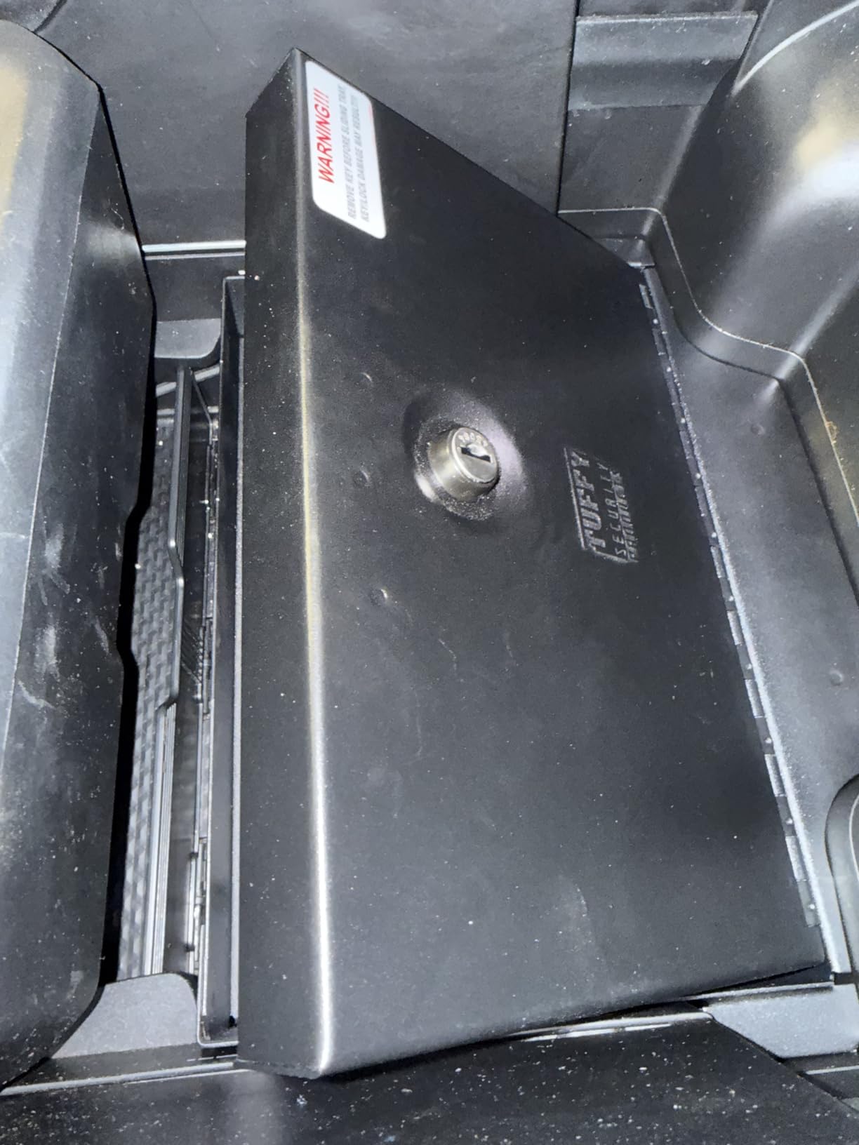 Tuffy Security Products Locking Console Safe - Keyed Lock - Compatible with RAM Sliding Tray Console (2019-2026) - Does NOT fit Limited or Longhorn customer photo 1