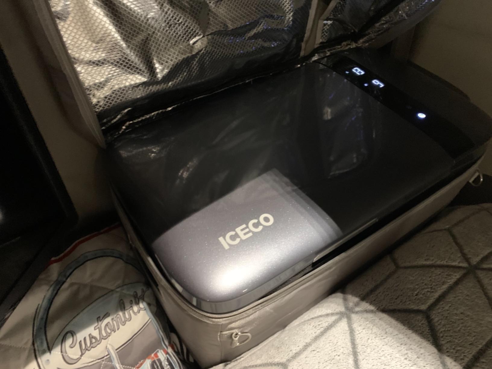 ICECO GO20 Dual Zone 12V Refrigerator, Portable Fridge Freezer with SECOP Compressor, DC 12/24V, AC 100-240V, 0F to 50F, Electric Cooler for Truck, RV, SUV, Outdoor, Driving, 21 Quart, Gray customer photo 2