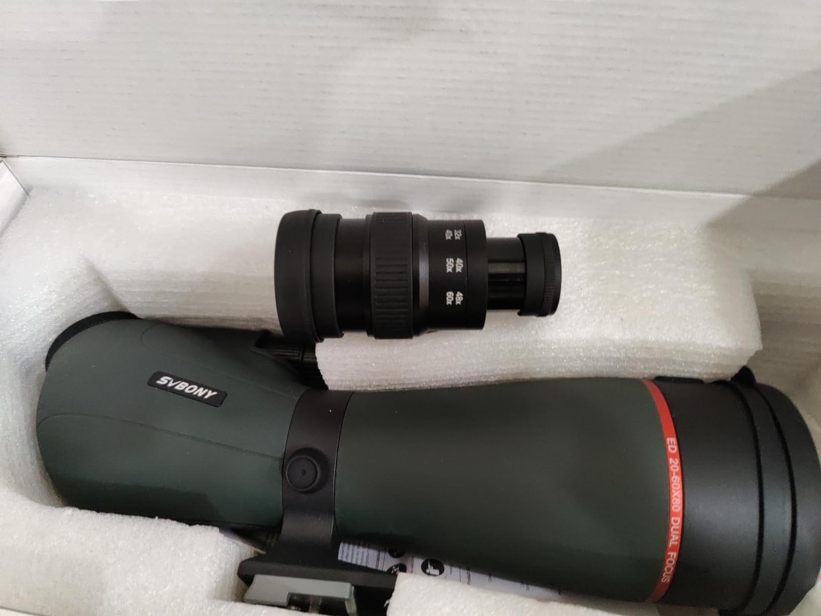 SVBONY SV406P 20-60x80 Angled Spotting Scopes, ED Dual Focus Spotter Scope for Bird Watching, IPX7 Waterproof Spotting Scopes for Wildlife Viewing customer photo 1