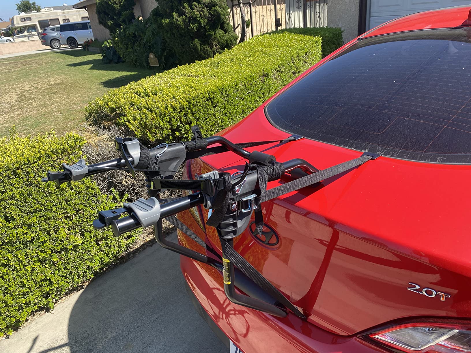 Saris Guardian Trunk Bike Rack - No-Hitch Bicycle Carrier for Car, Sedan, Hatchback, SUV, Van - Foldable Steel Mount - Easy Installation, American-Made customer photo 1