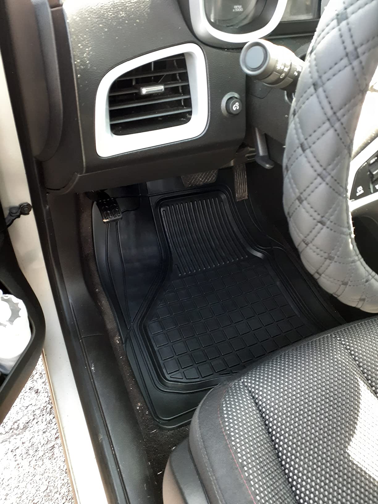 CAT DuraShield XL Floor Mats for Trucks - All Weather Rubber Truck Floor Mats with Anti-Slip Backing, Universal Trim-to-Fit Car Floor Mats for Large Full-Size Vehicles, Black Floor Mats for Cars customer photo 1