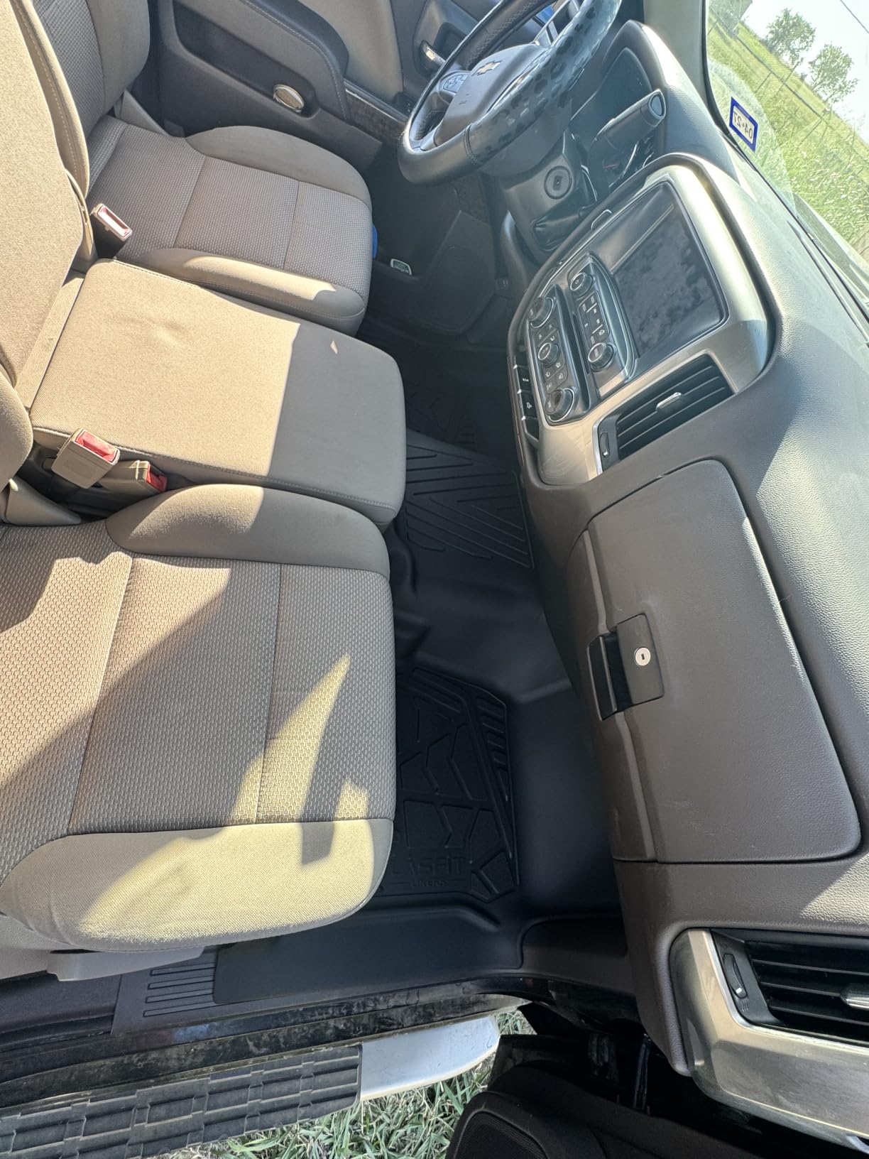 LASFIT Floor Mats 2019-2026 for Chevy Silverado/GMC Sierra 1500, 2020-2026 for 2500 HD/3500 HD, Crew Cab & Bucket Seat Only (Fit with Rear Under-Seat Storage Box, Not Fit 2nd Row Plastic Box), Black customer photo 2