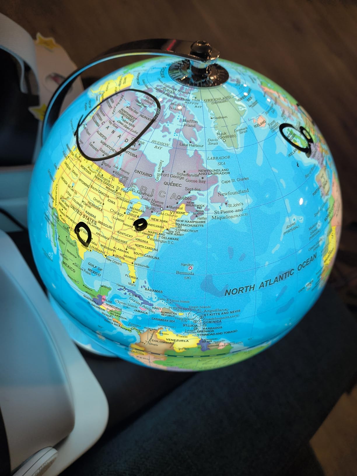 POOCCI 6 in1 Illuminated World Globe for Kids & Adults All Ages High Clear Map, Illuminates Educational Interactive STEM Toy, Light Up Kids Globe Lamp, Gifts For Boys And Girls customer photo 1