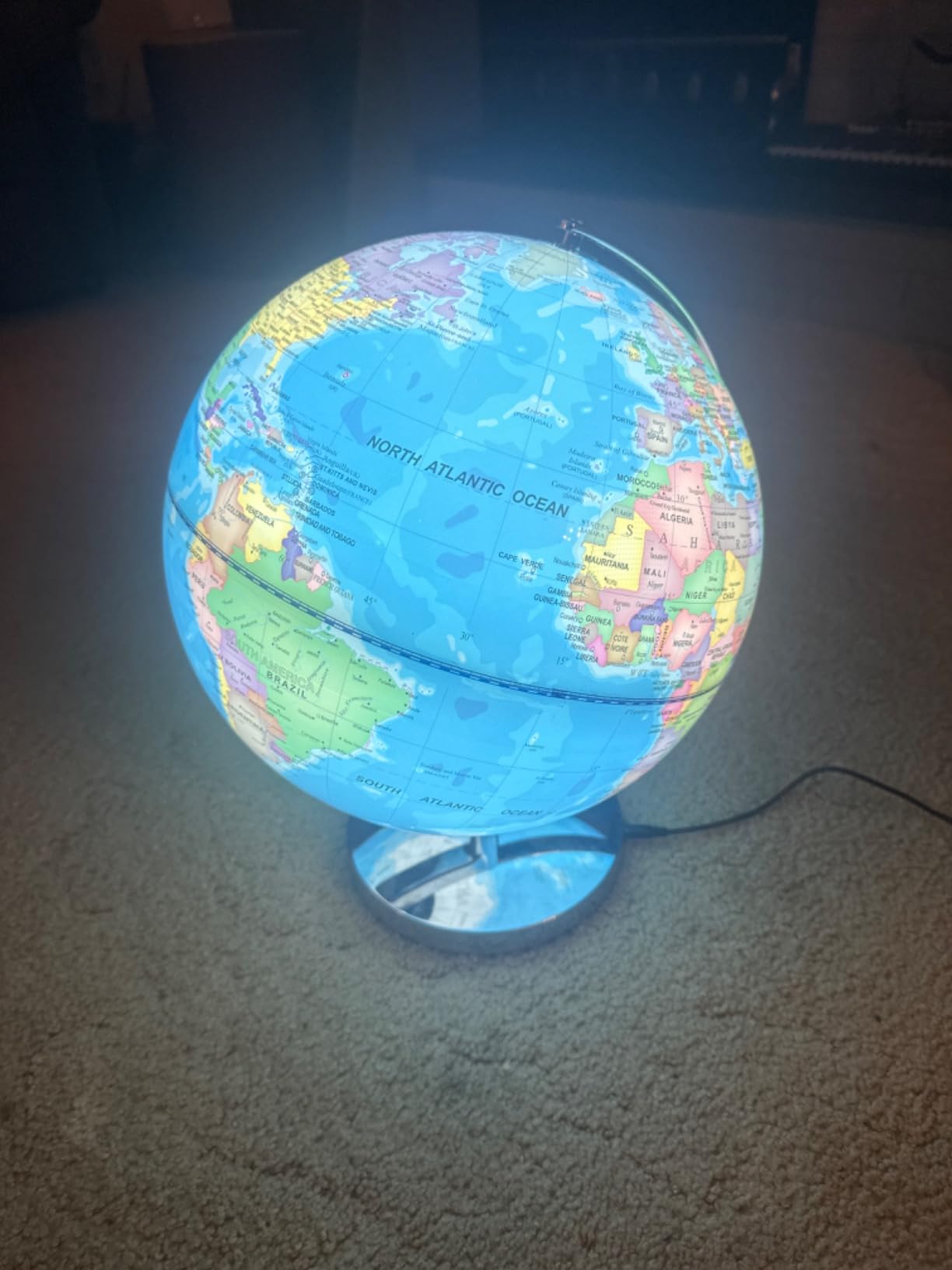 POOCCI 6 in1 Illuminated World Globe for Kids & Adults All Ages High Clear Map, Illuminates Educational Interactive STEM Toy, Light Up Kids Globe Lamp, Gifts For Boys And Girls customer photo 2